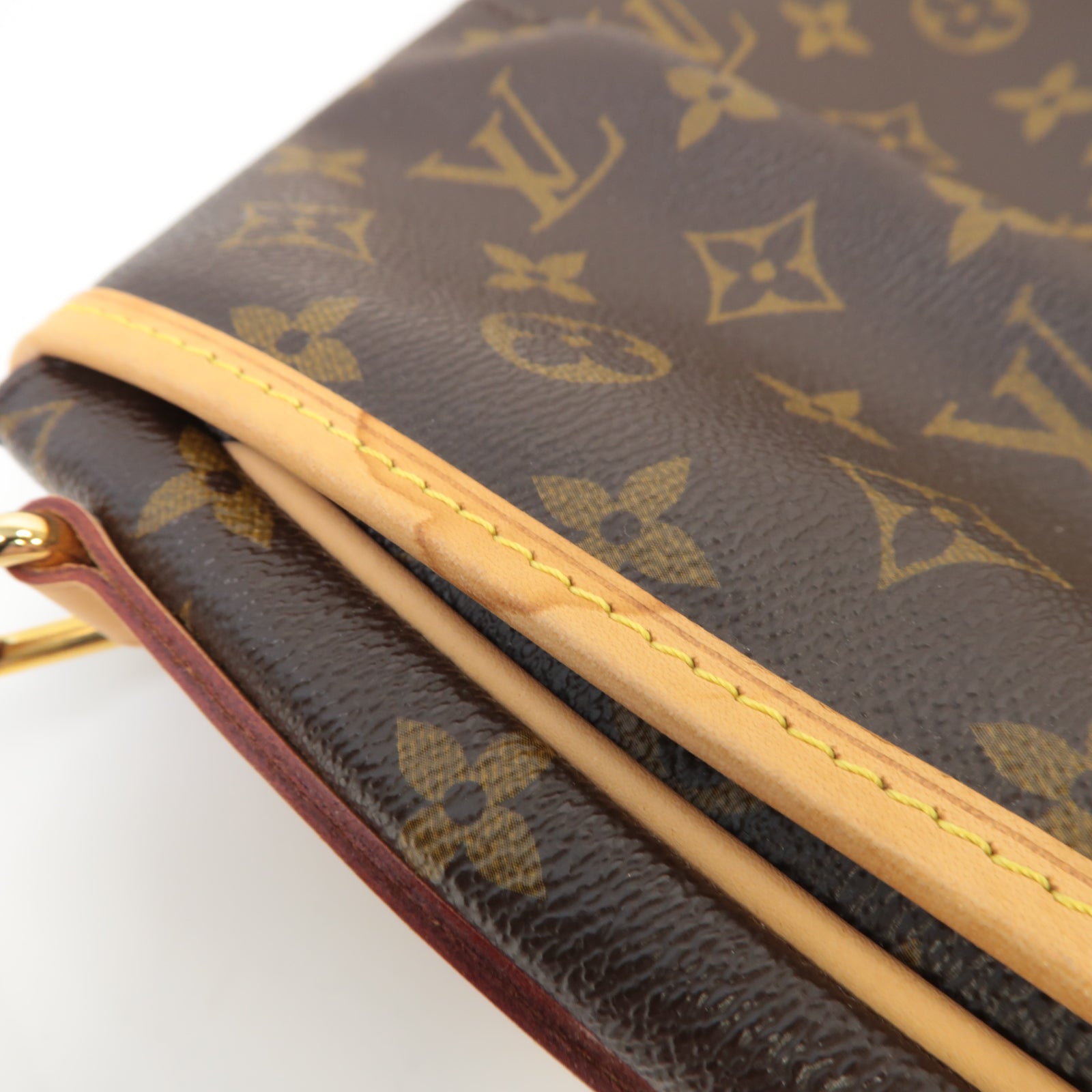 LOUIS VUITTON Monogram Menilmontant MM金扣肩背袋啡色
