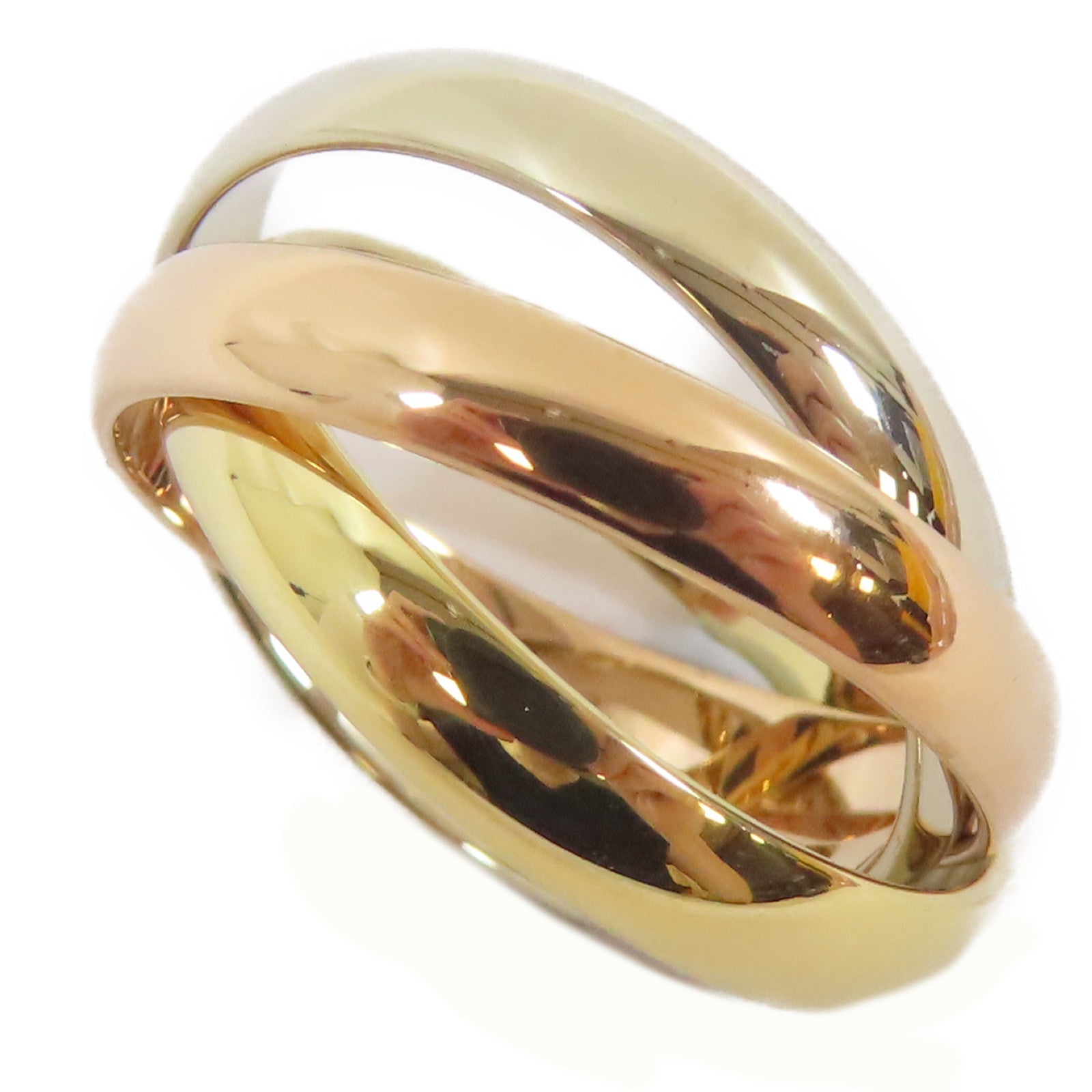 CARTIER 18K黃金/白金/玫瑰金Les Must De Trinity戒指Cartier#50/US#5.25