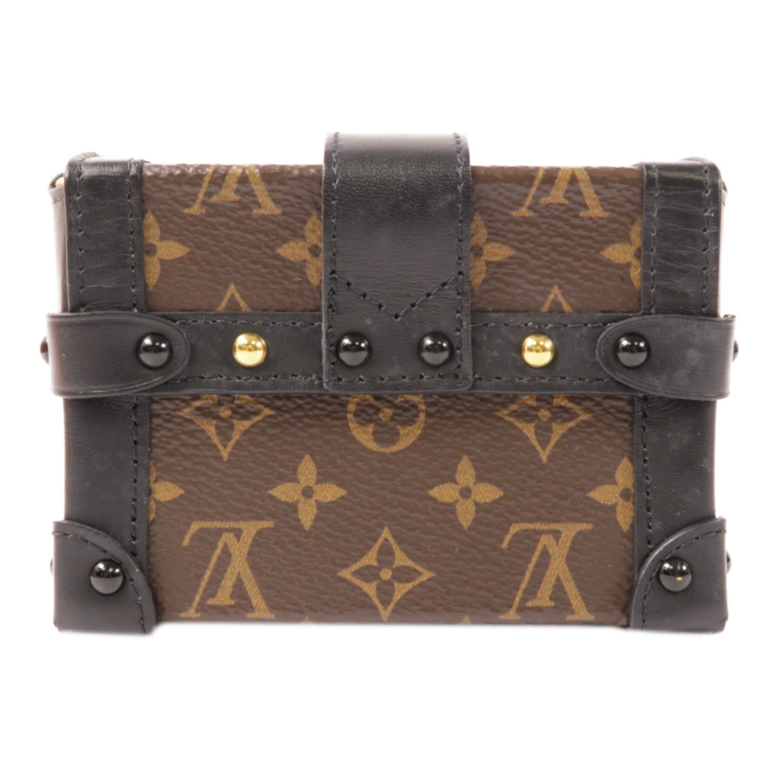 LOUIS VUITTON Monogram Mini Essential Trunk金扣鏈帶肩背袋