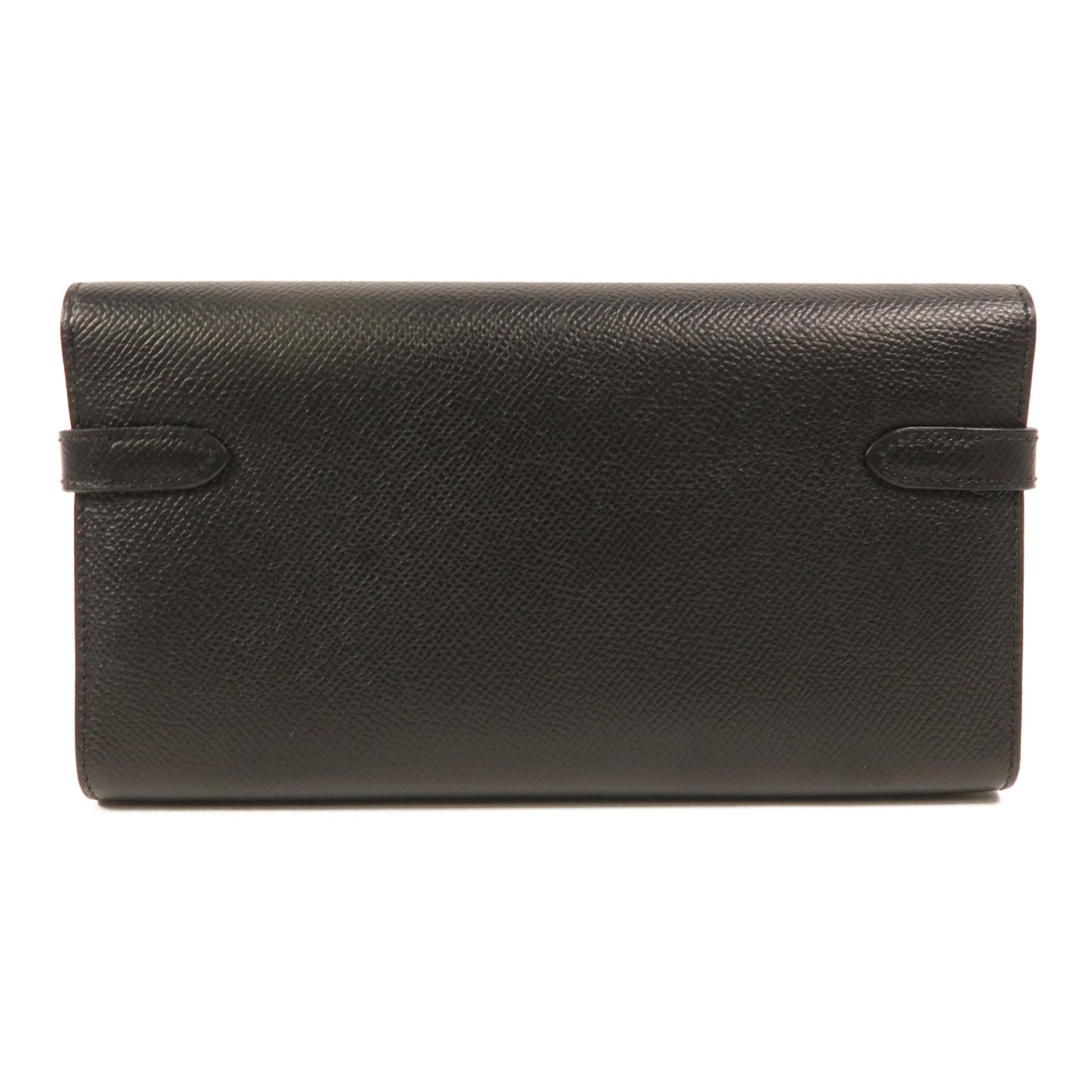 HERMES Epsom皮革Kelly Wallet長錢包Noir
