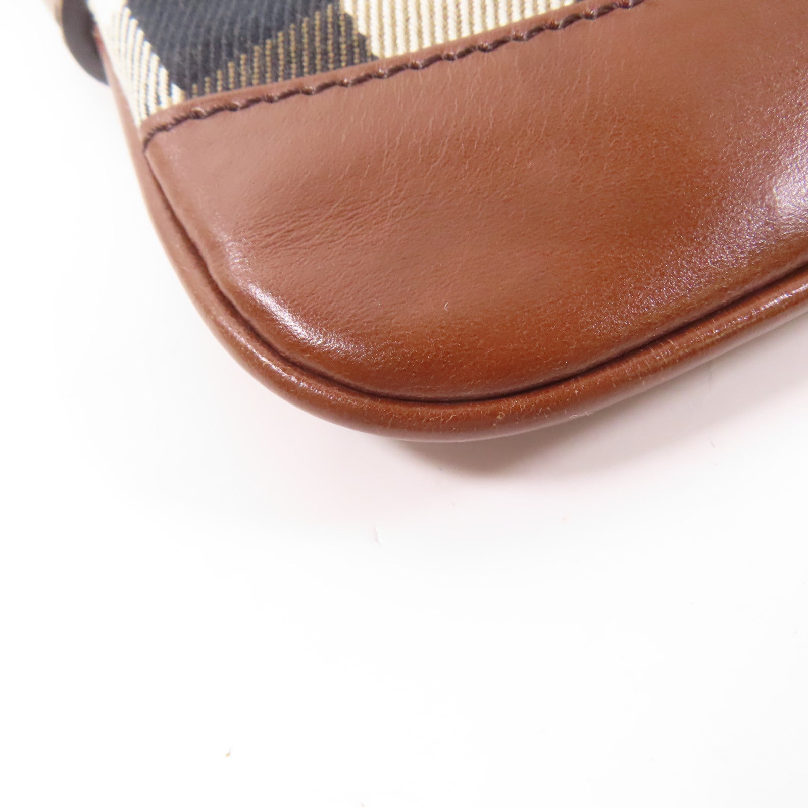 BURBERRY 帆布/皮革Shoulder Bag金扣肩背袋棕色/卡其色