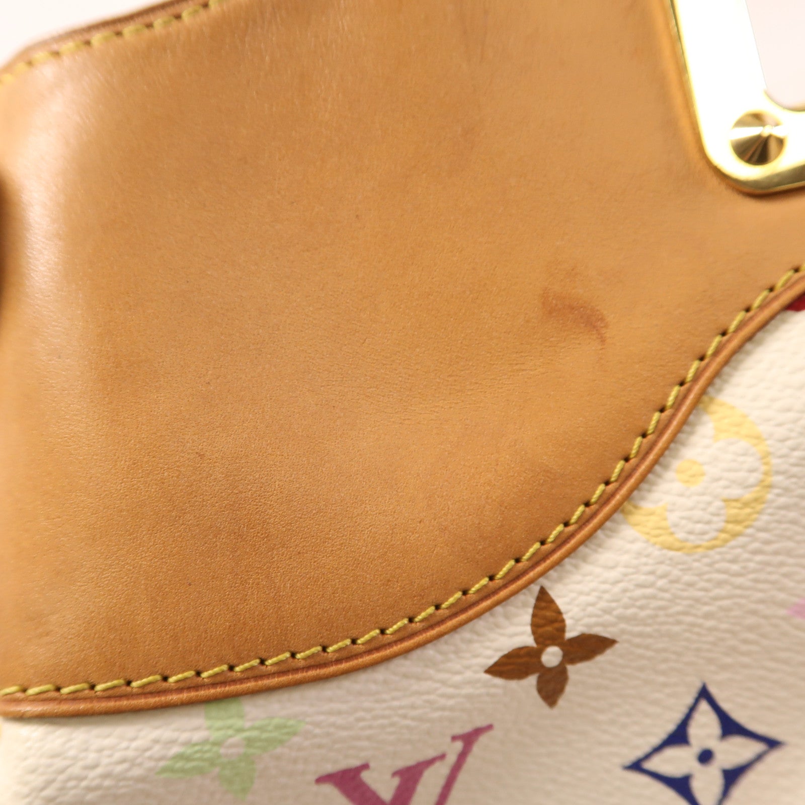 LOUIS VUITTON LV GHW Judy MM 2 Way Bag M40255 Monogram Multicolore White