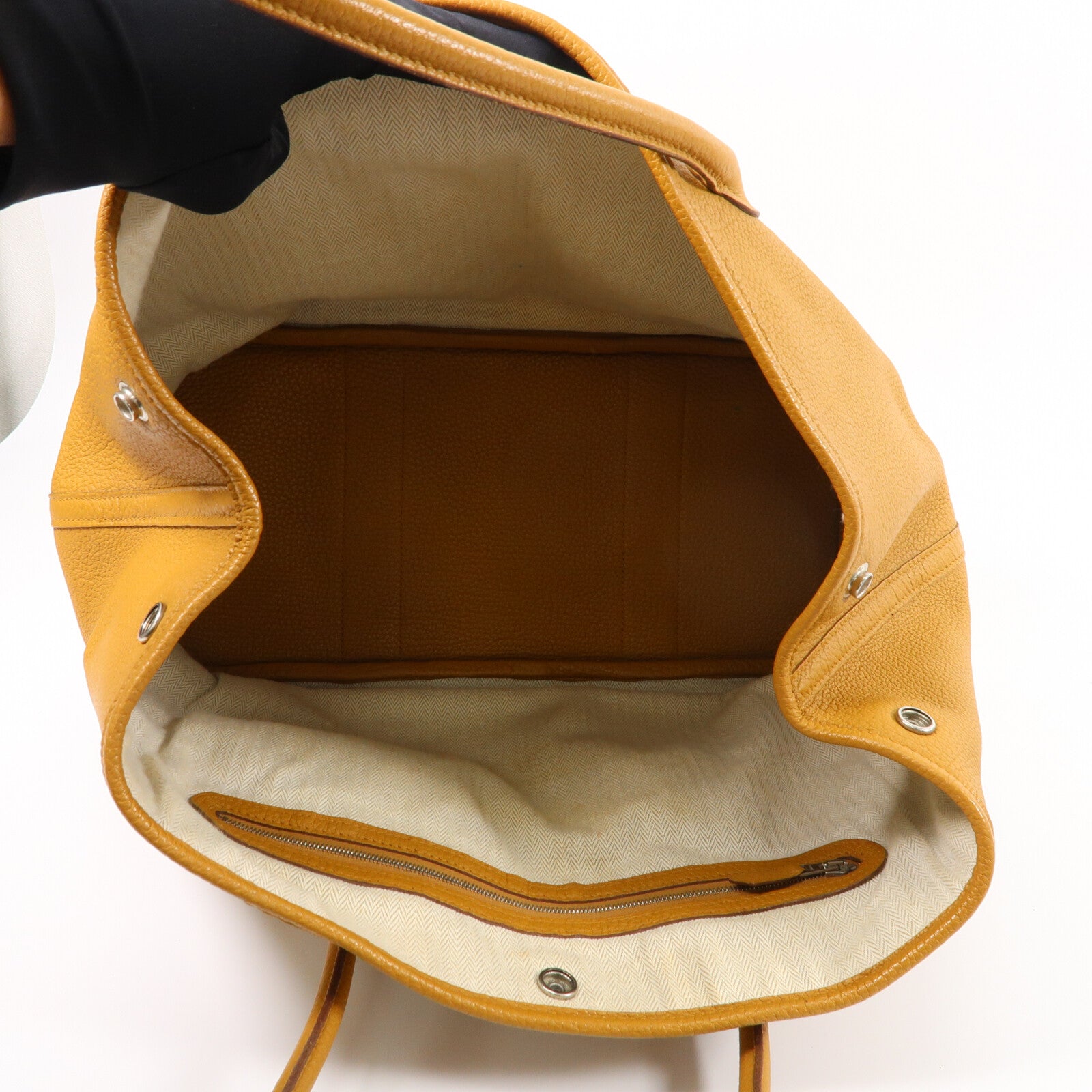 HERMES Negonda皮革Garden Party PM手挽袋Sesame