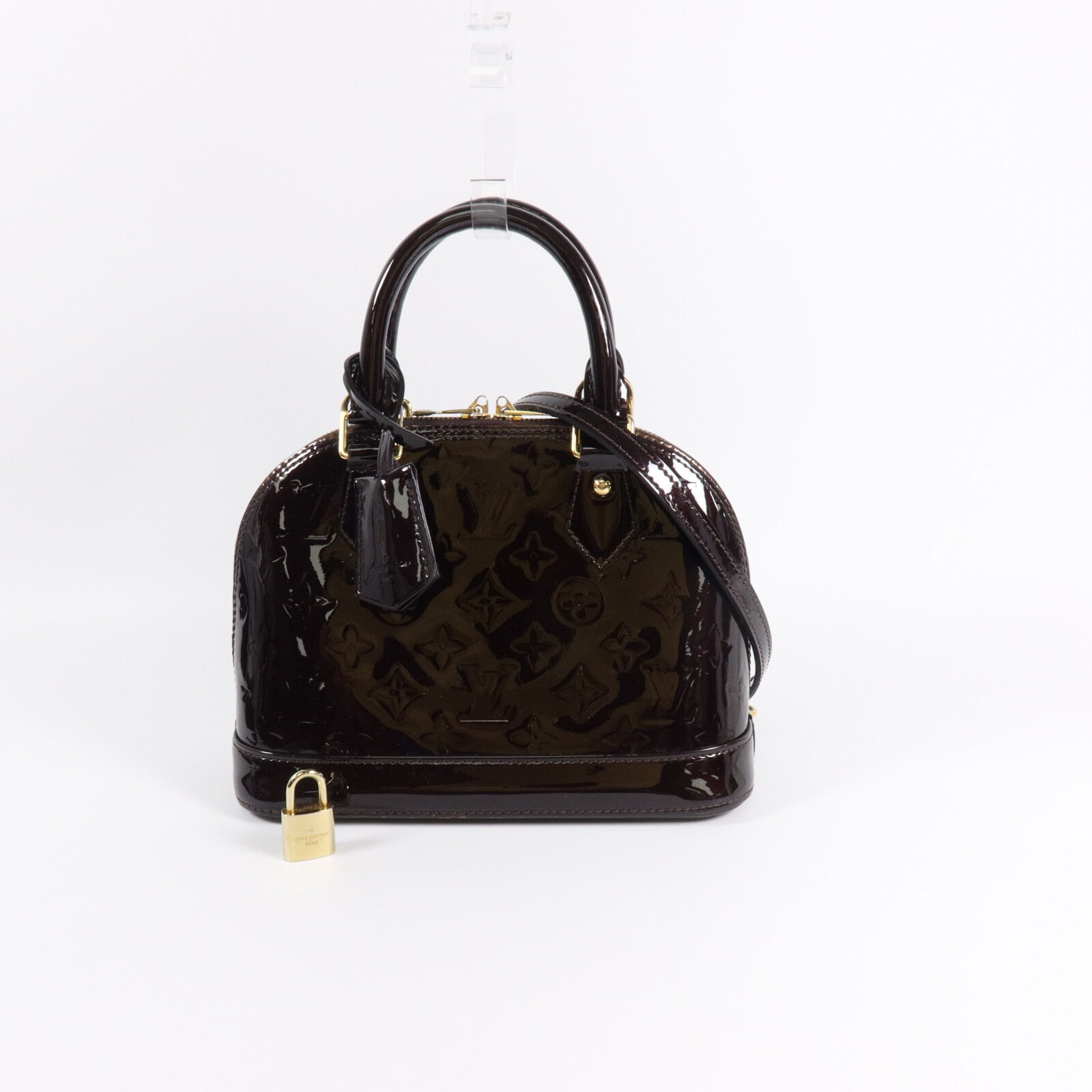 LOUIS VUITTON Monogram Vernis Alma BB手挽肩背兩用袋
