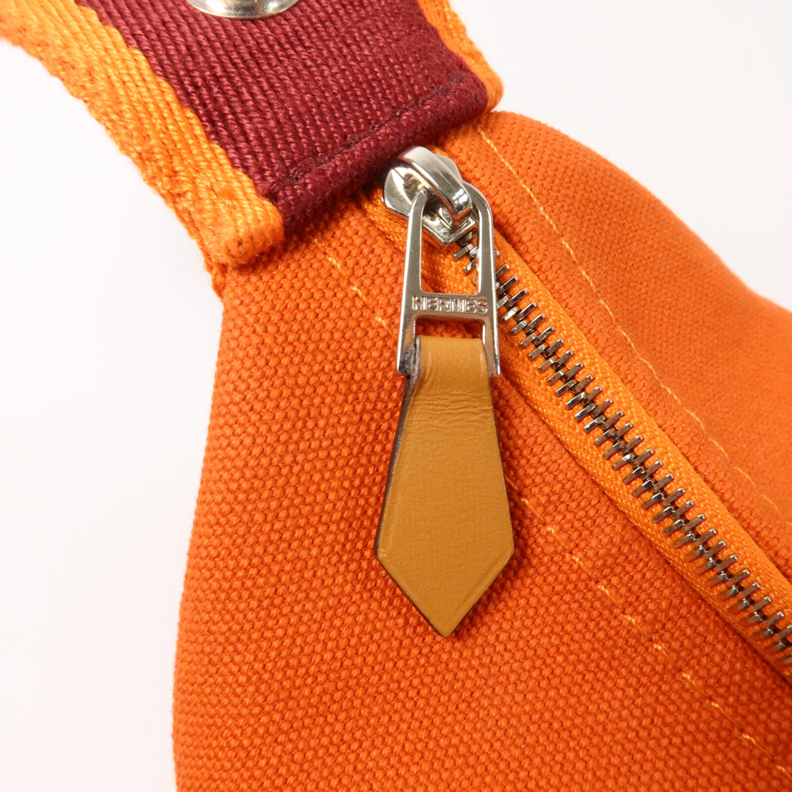 HERMES 帆布Bride A Brac PM手挽袋Orange