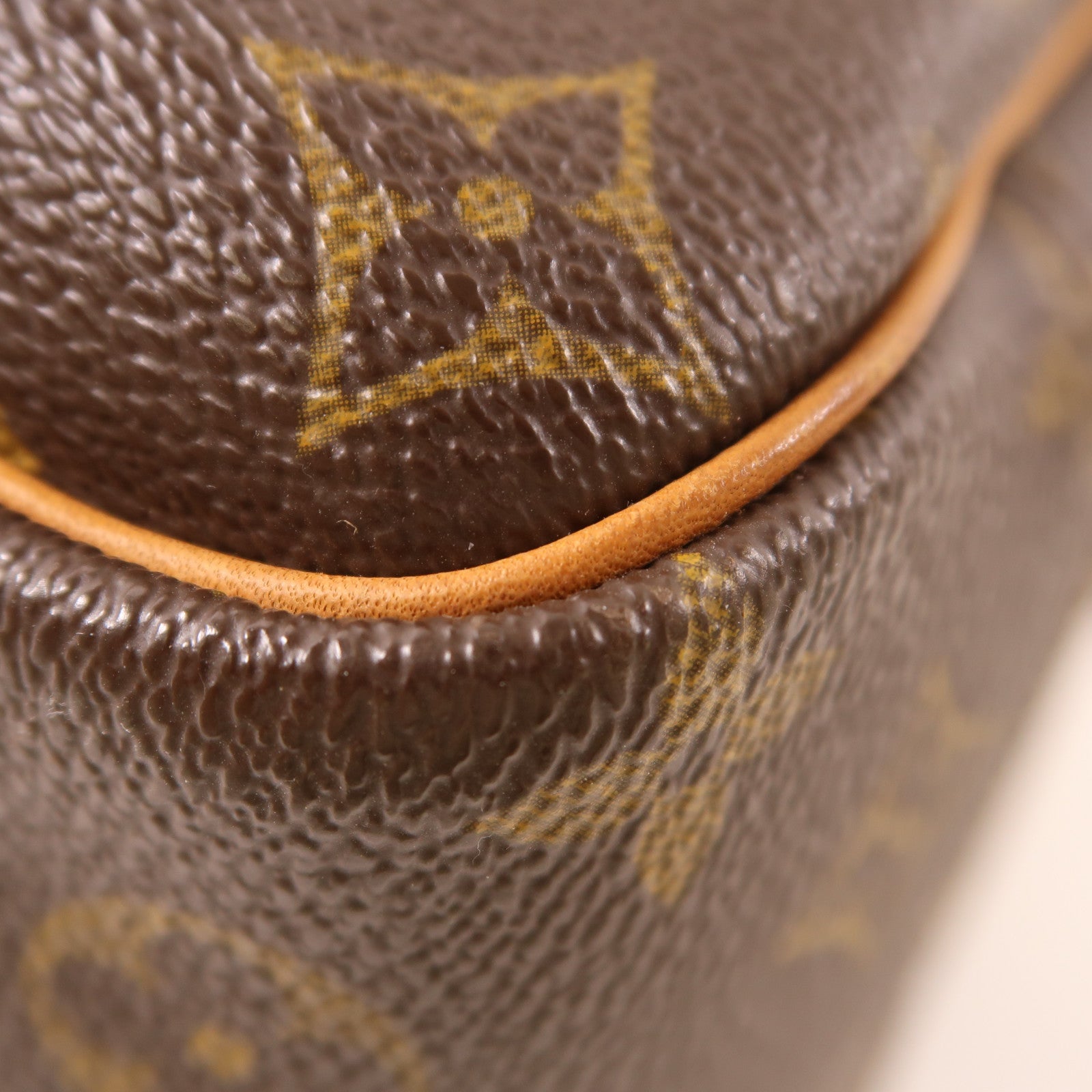 LOUIS VUITTON Monogram Deauville金扣手挽袋棕色