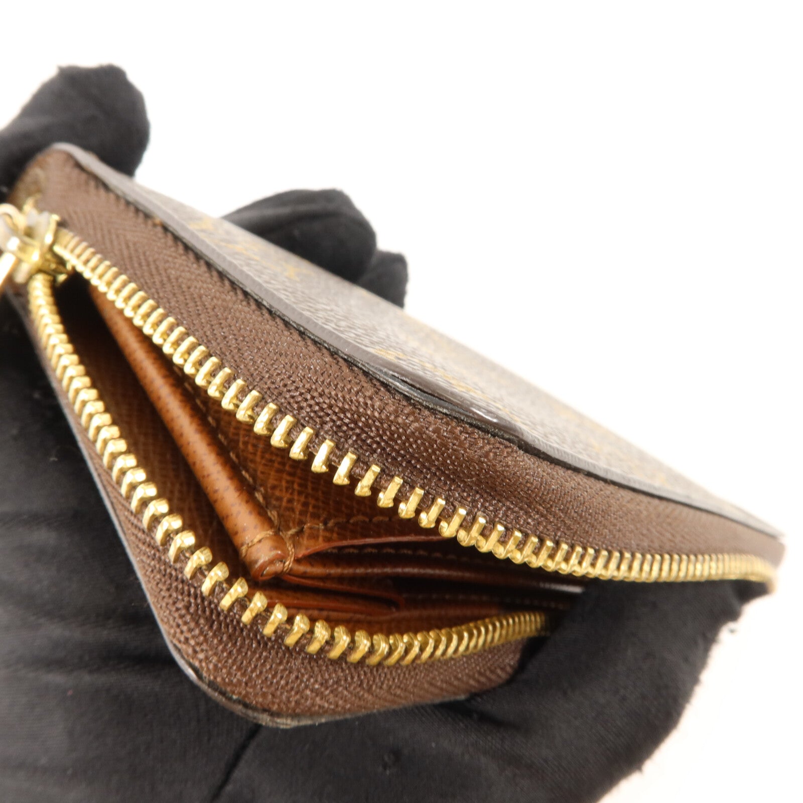 LOUIS VUITTON Monogram Zippy Coin Purse金扣零錢包棕色