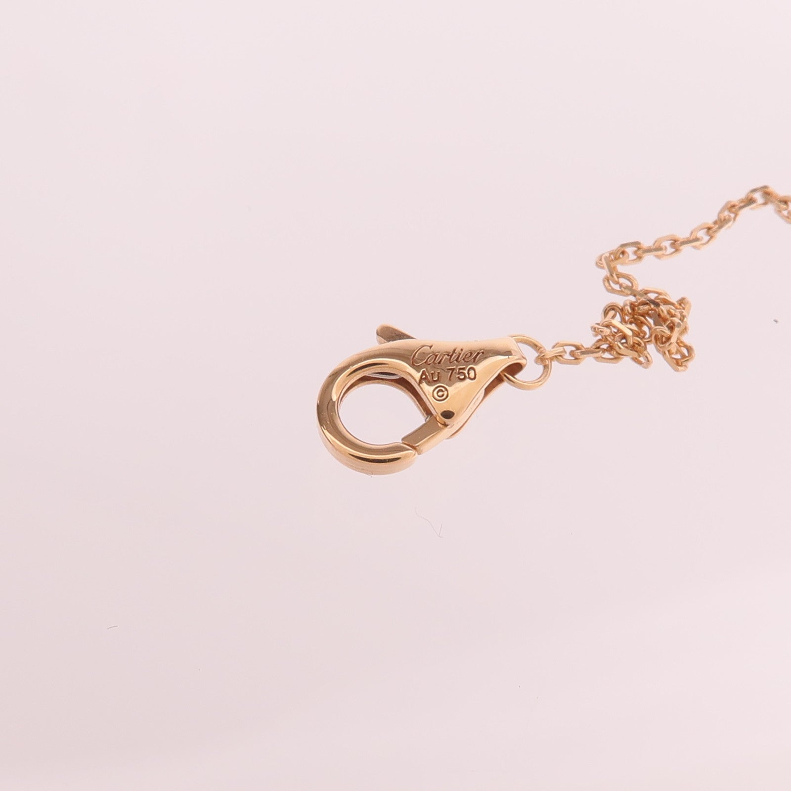 CARTIER 18K黃金/白金/玫瑰金Trinity粉尖晶石項鍊