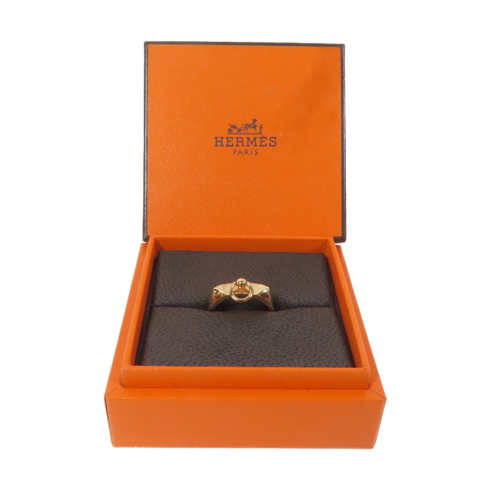 HERMES 18K黃金Colier De Chien Ring戒指US#6.25/Hermes#53