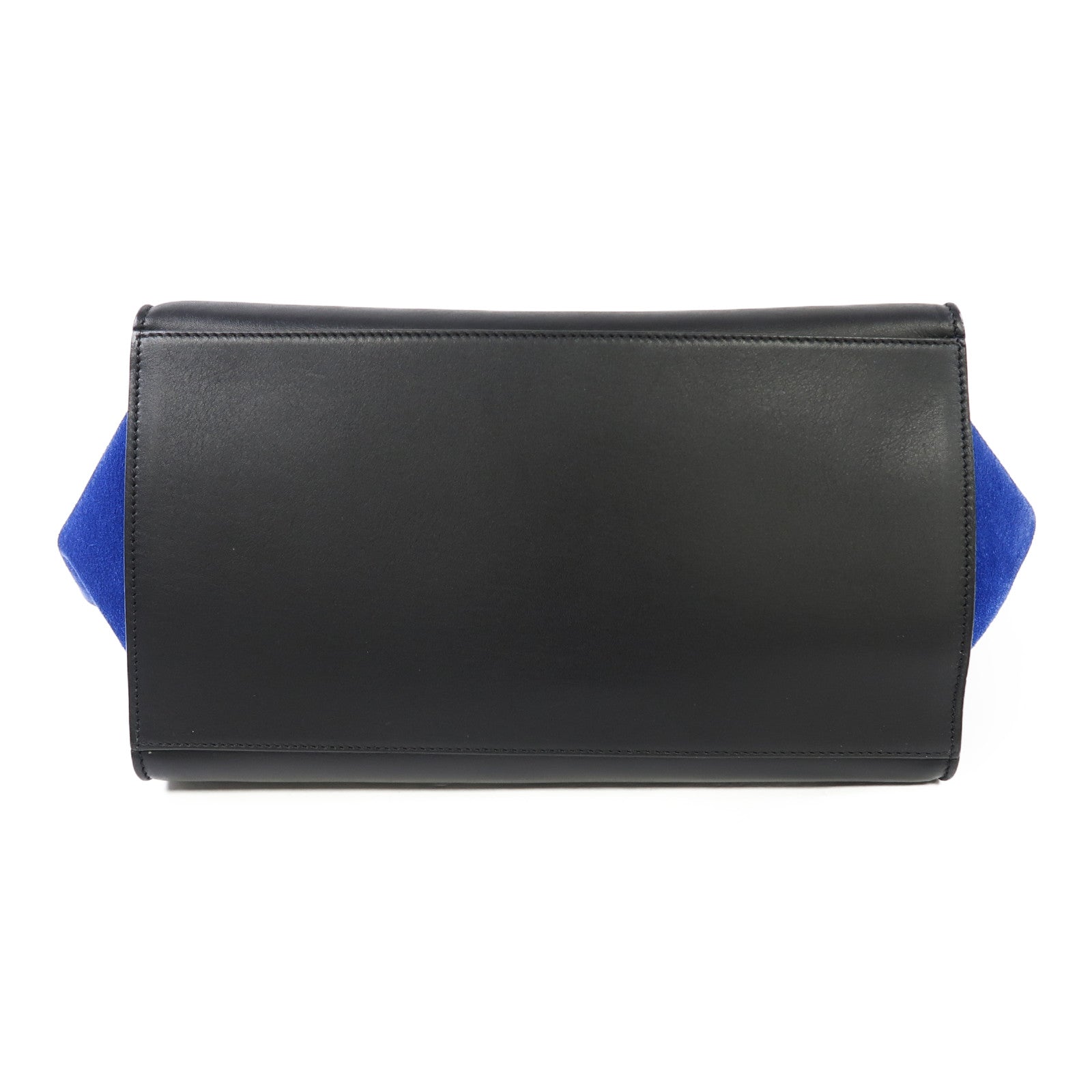 CELINE 牛皮皮革Trapeze金扣手挽肩背兩用袋黑色/藍色/啡色