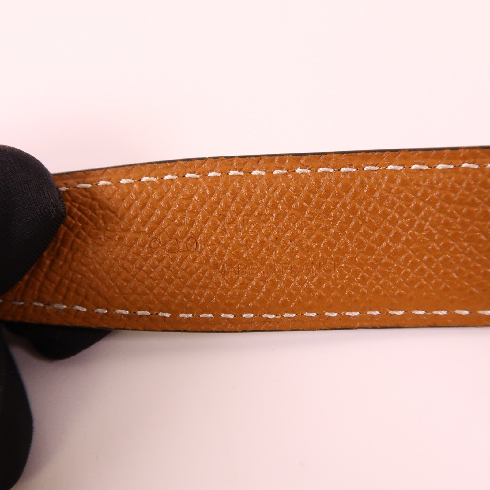 HERMES Epsom皮革Belt 70cm皮帶89 Noir