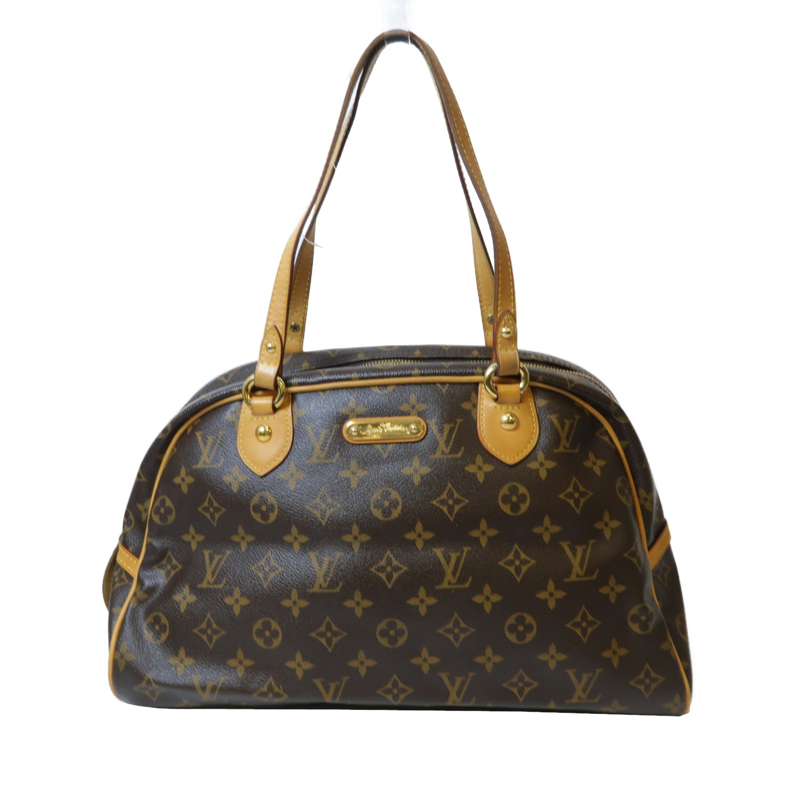 LOUIS VUITTON 【激減優惠】Monogram Montorgueil GM金扣肩背袋啡色