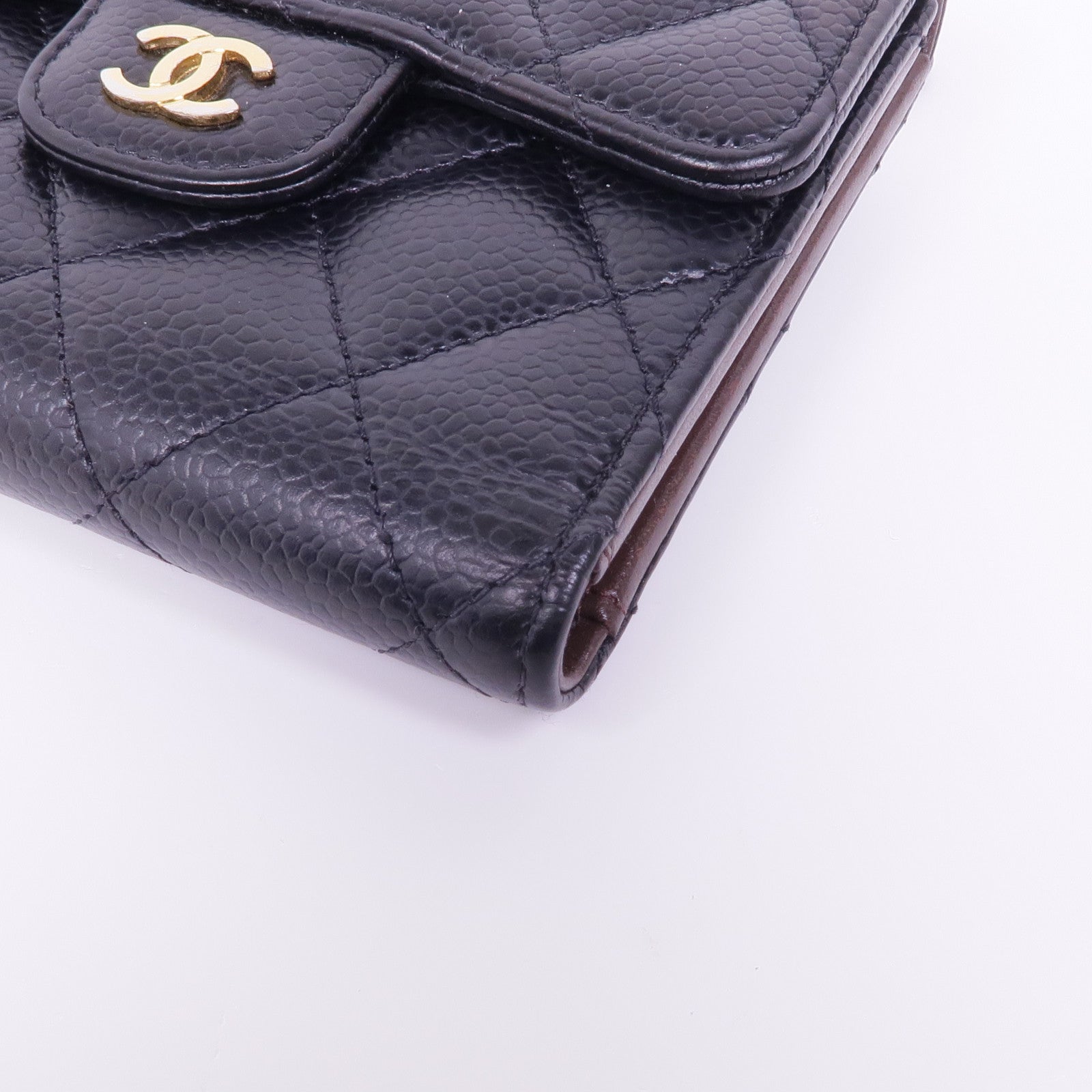 CHANEL 牛皮皮革Wallet金扣錢包
