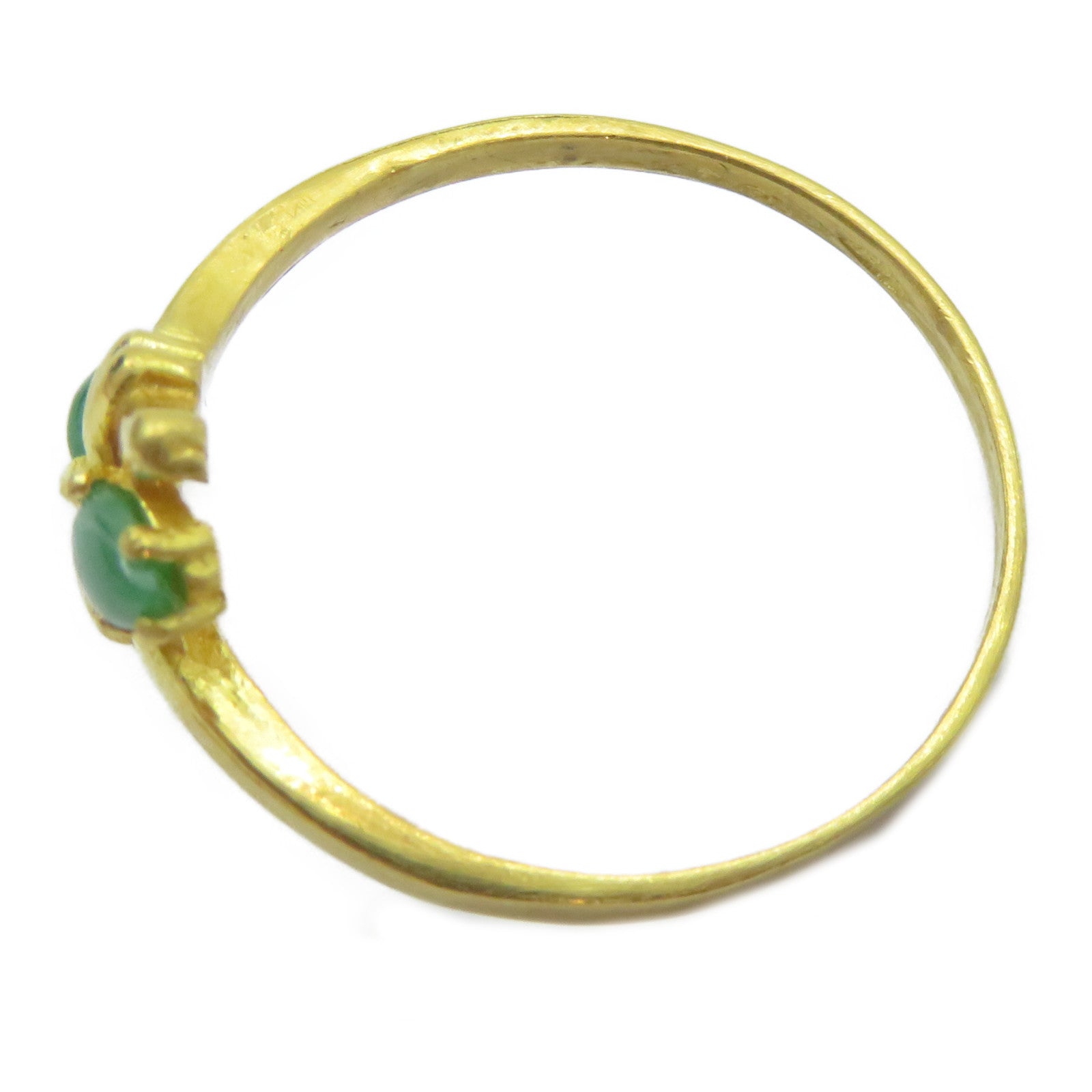 JEWELRY 【激減優惠】24K黃金Jade Ring翡翠戒指US#10.25