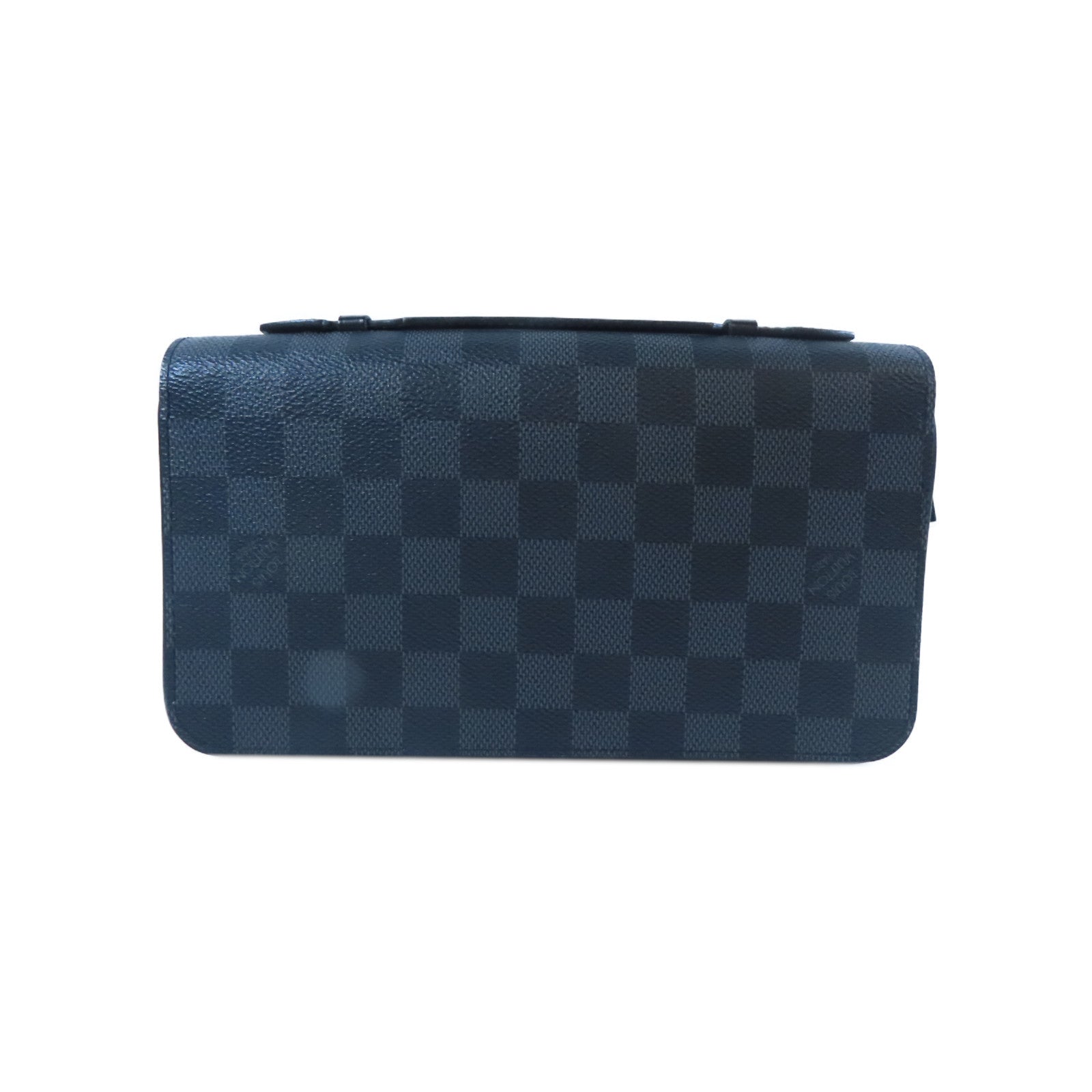 LOUIS VUITTON 【激減優惠】Damier Graphite Zippy XL銀扣長錢包黑色