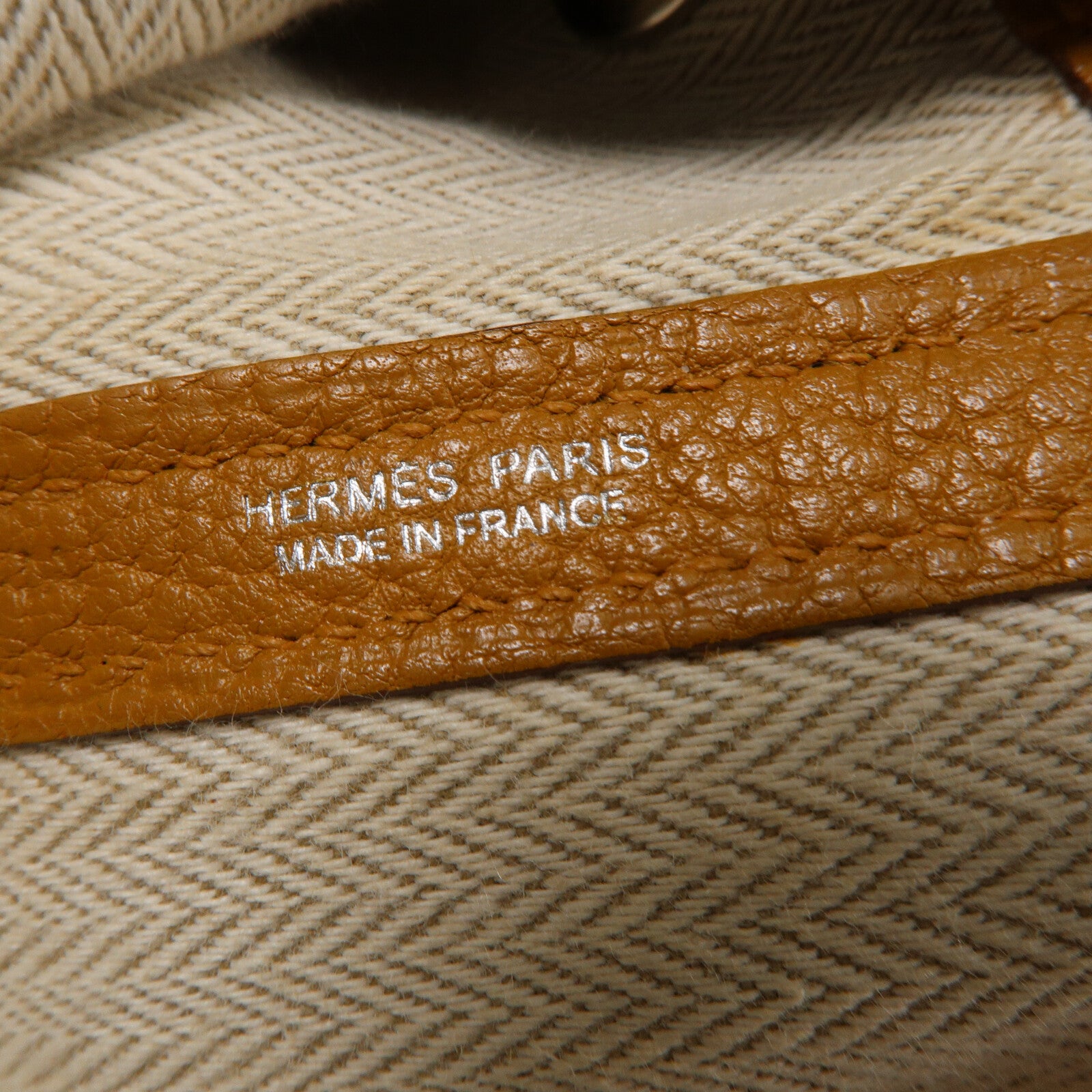HERMES Negonda皮革Garden Party PM手挽袋Sesame