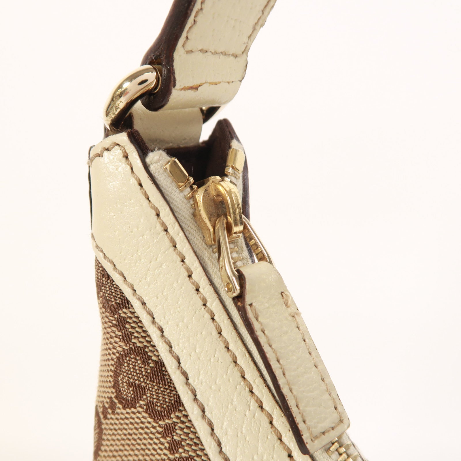 GUCCI 帆布Shoulder Bag金扣肩背袋