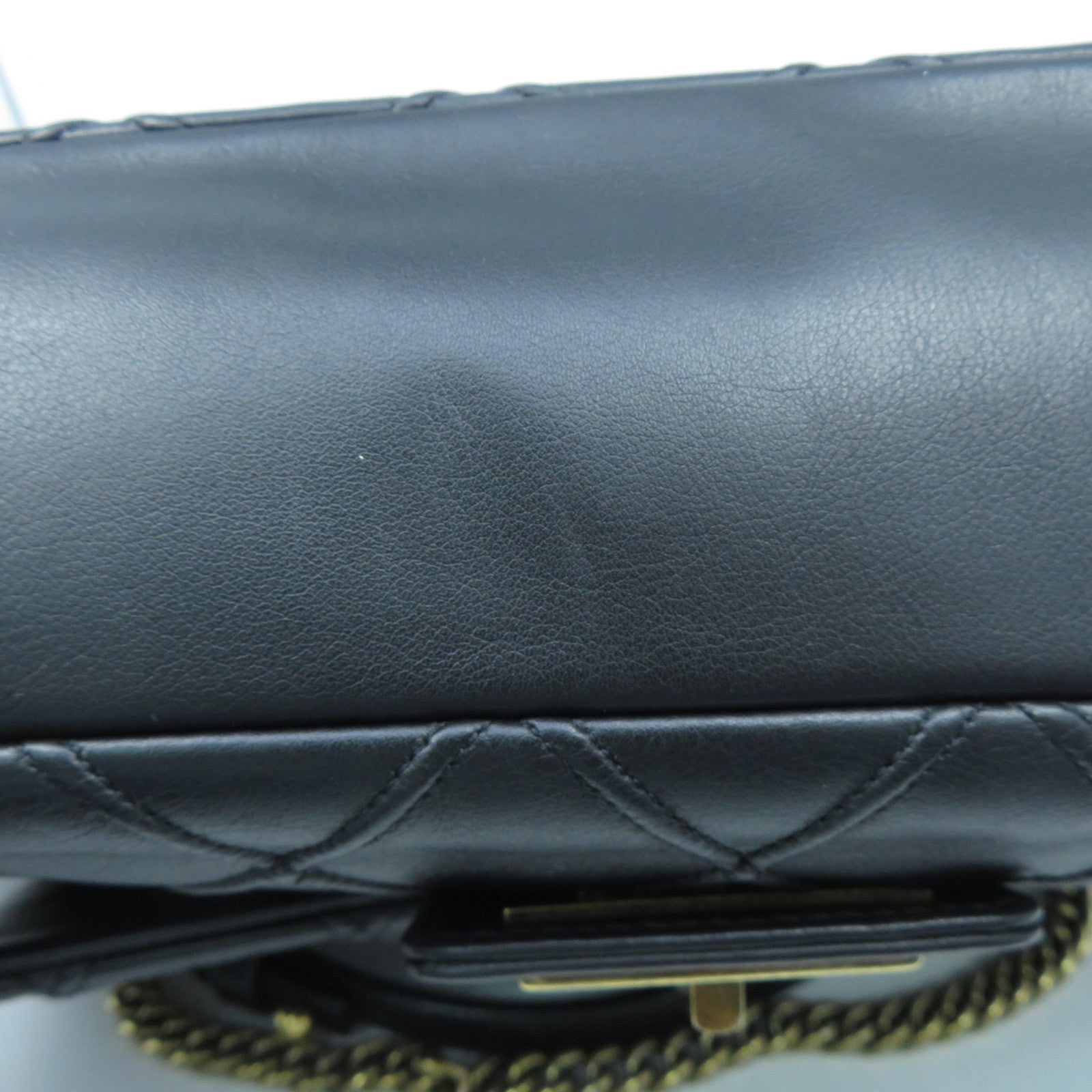 CHANEL 【激減優惠】菱格羊皮皮革Chain Shoulder金扣鏈帶肩背袋黑色