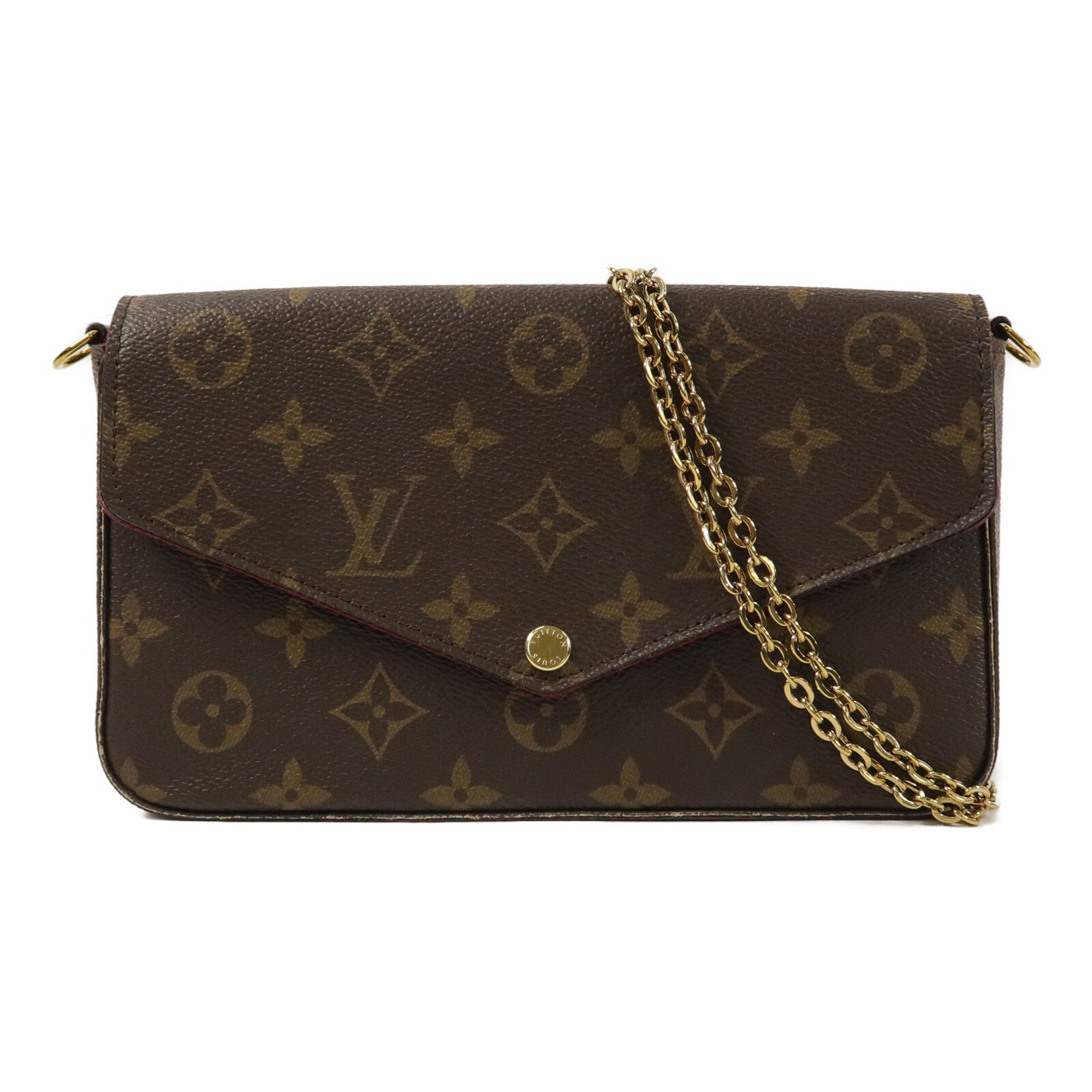 LOUIS VUITTON Monogram Pochette Felicie鏈帶肩背袋