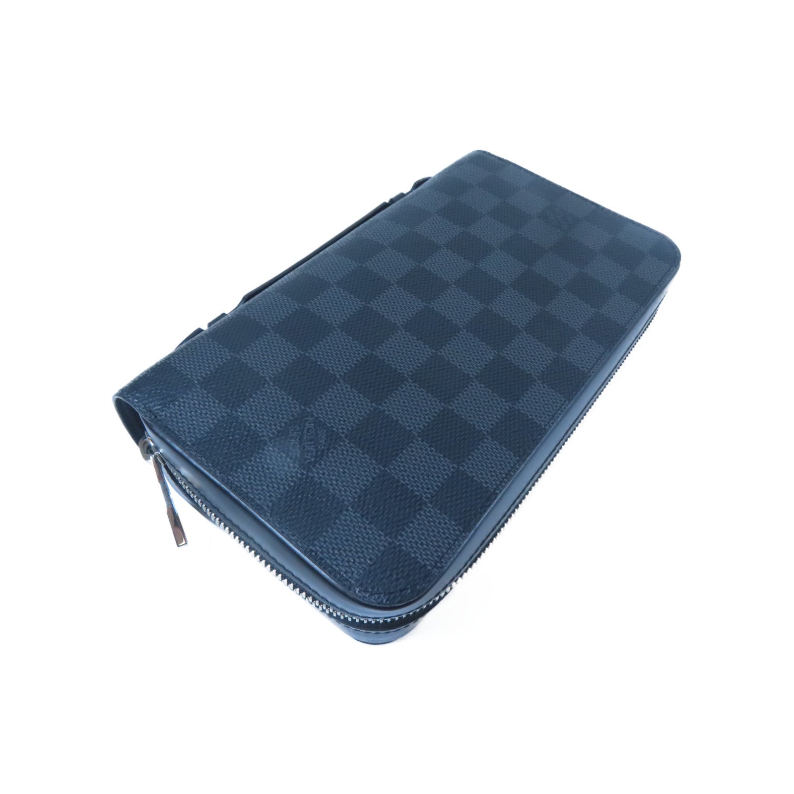 LOUIS VUITTON 【激減優惠】Damier Graphite Zippy XL銀扣長錢包黑色