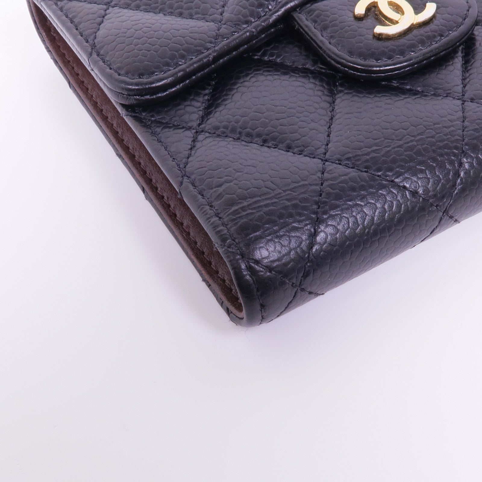 CHANEL 牛皮皮革Wallet金扣錢包