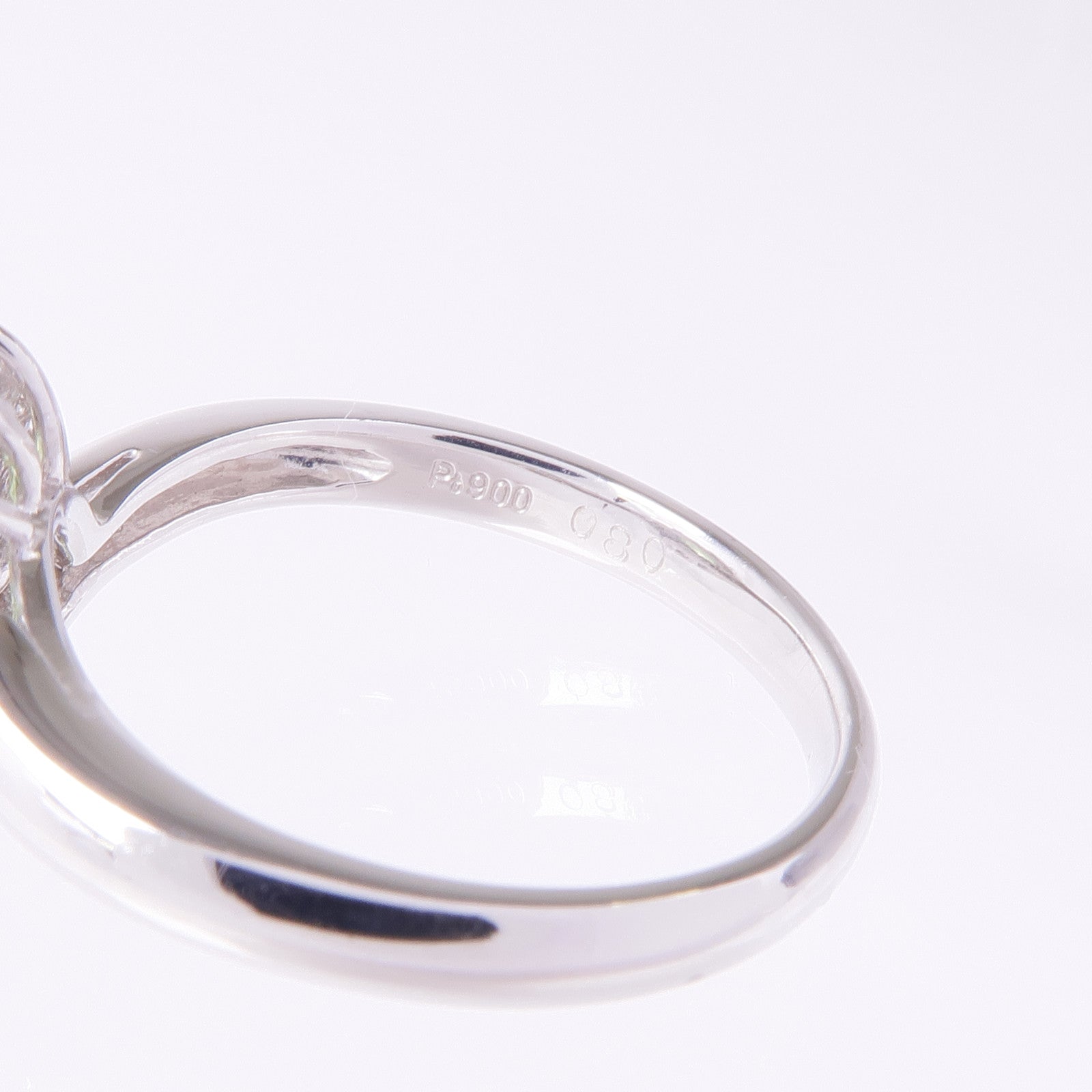 JEWELRY PT900鉑金Garnet Diamond Ring石榴石/鑽石戒指US#6