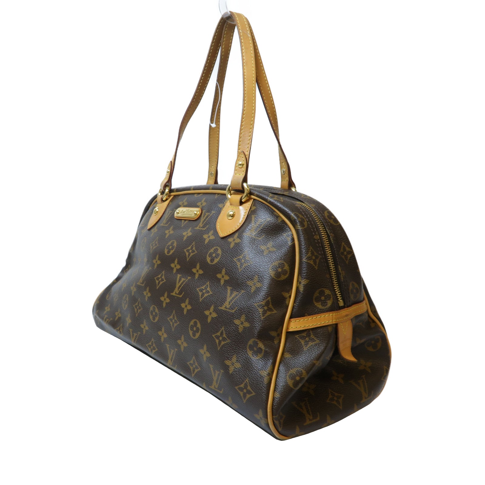 LOUIS VUITTON 【激減優惠】Monogram Montorgueil GM金扣肩背袋啡色