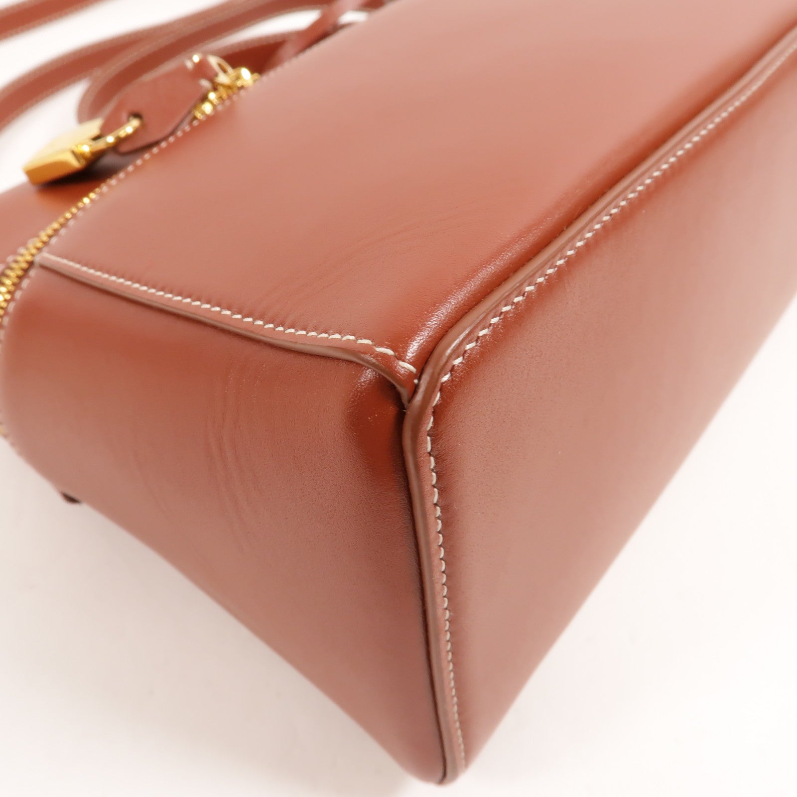 Loro Piana 牛皮皮革Extra Bag L27金扣手挽肩背兩用袋