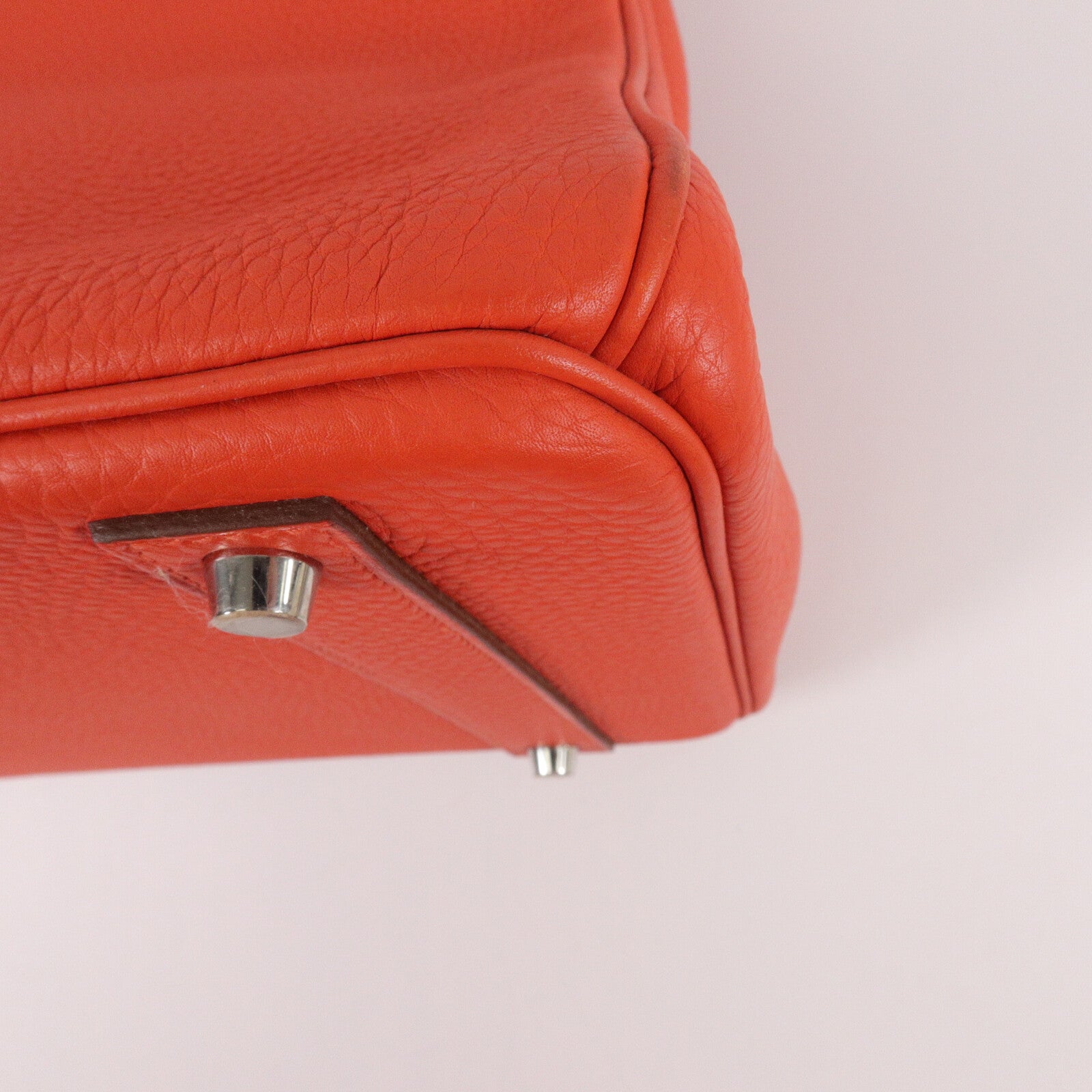 HERMES Togo皮革Birkin 40手挽袋Orange Poppy