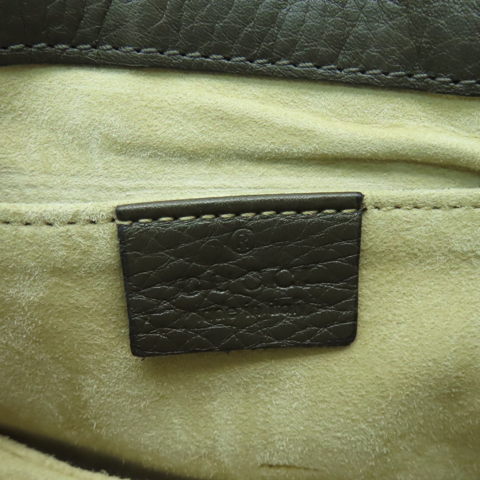 GUCCI 【激減優惠】牛皮皮革Chain Shoulder Bag金扣鏈帶肩背袋卡其色