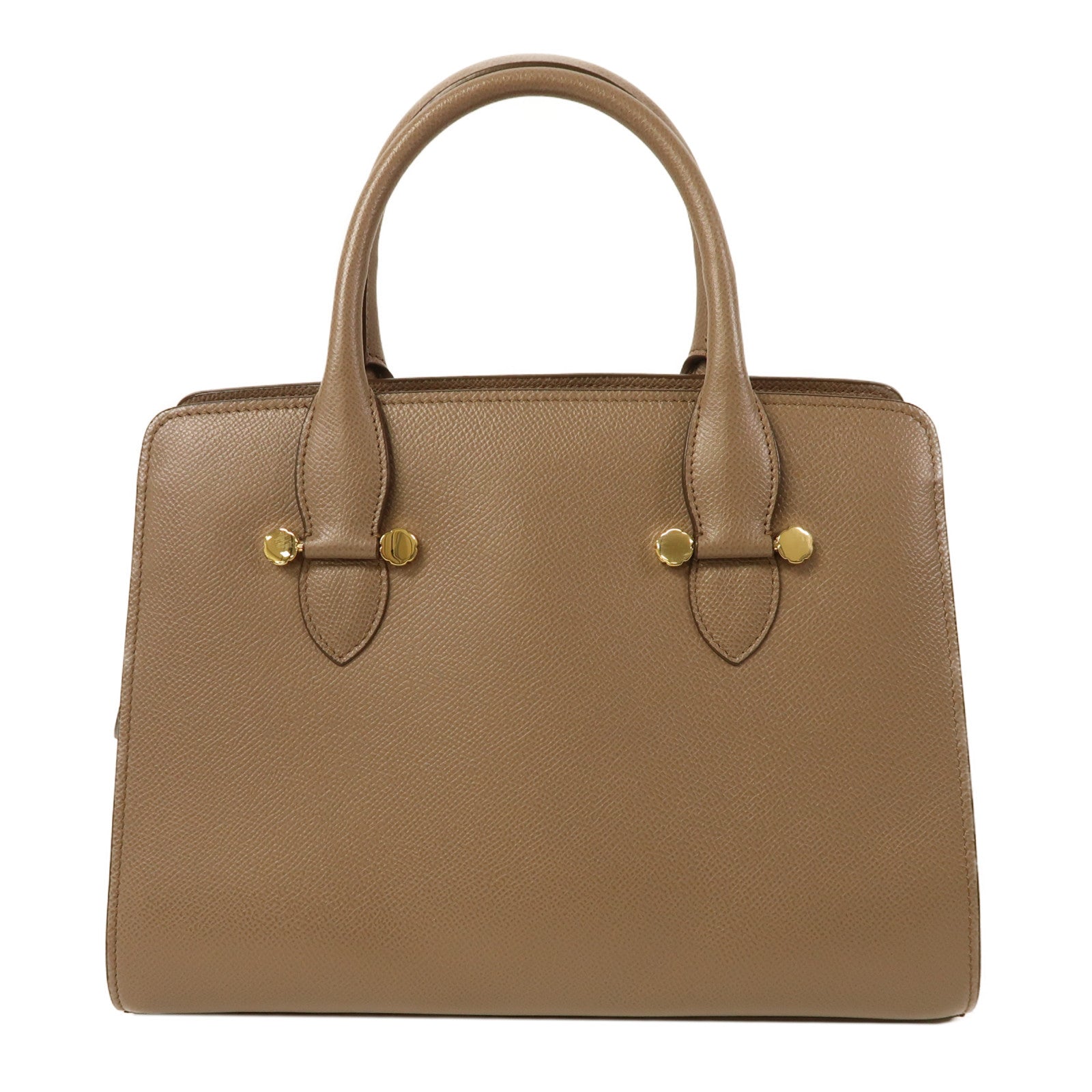 Salvatore Ferragamo 牛皮皮革Shoulder Bag金扣手挽肩背兩用袋啡色