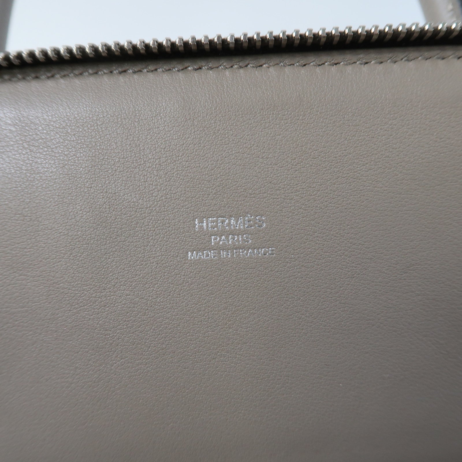 HERMES 【激減優惠】Evercolor皮革Bolide 1923 30銀扣手挽袋Gris Asphalte灰色