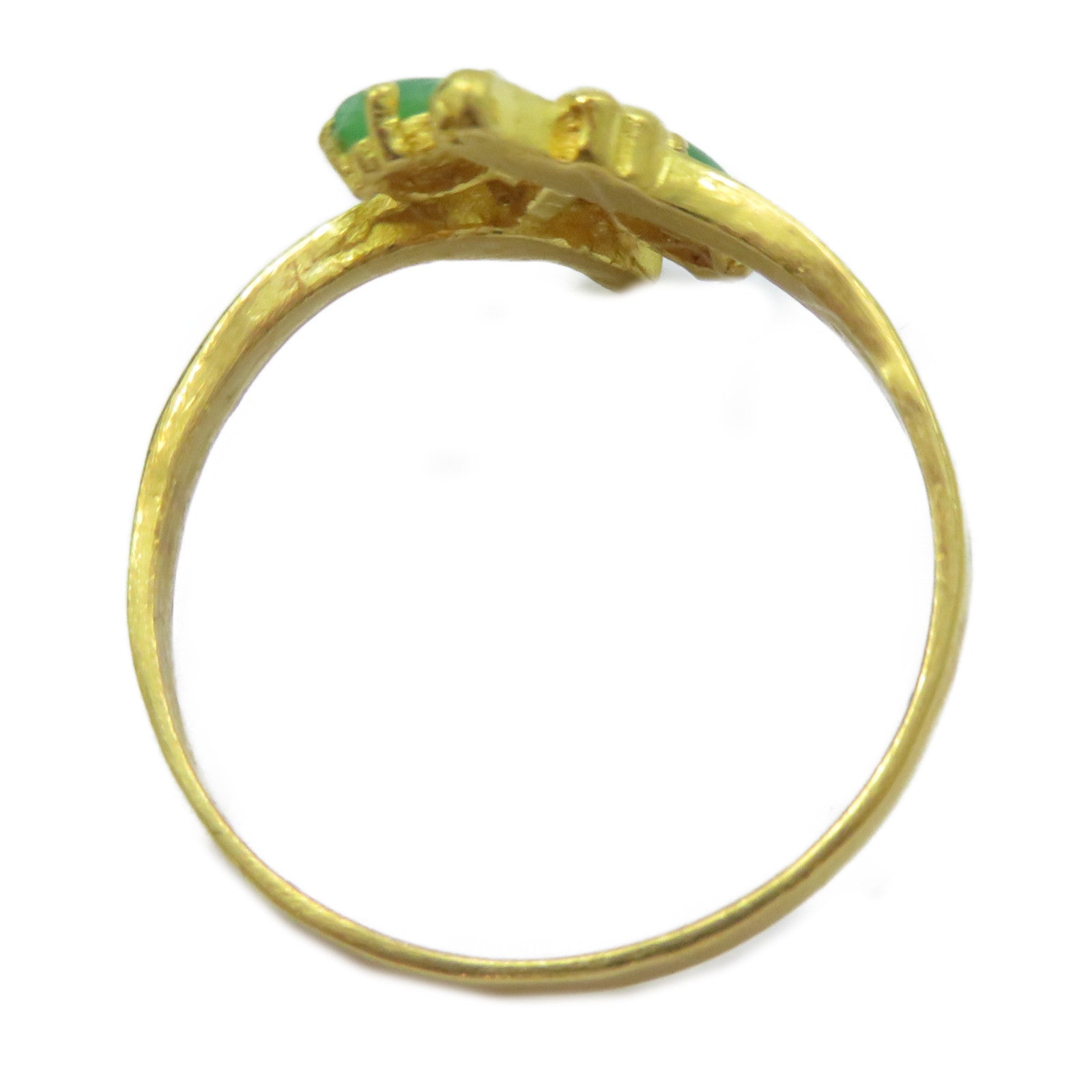 JEWELRY 【激減優惠】24K黃金Jade Ring翡翠戒指US#10.25