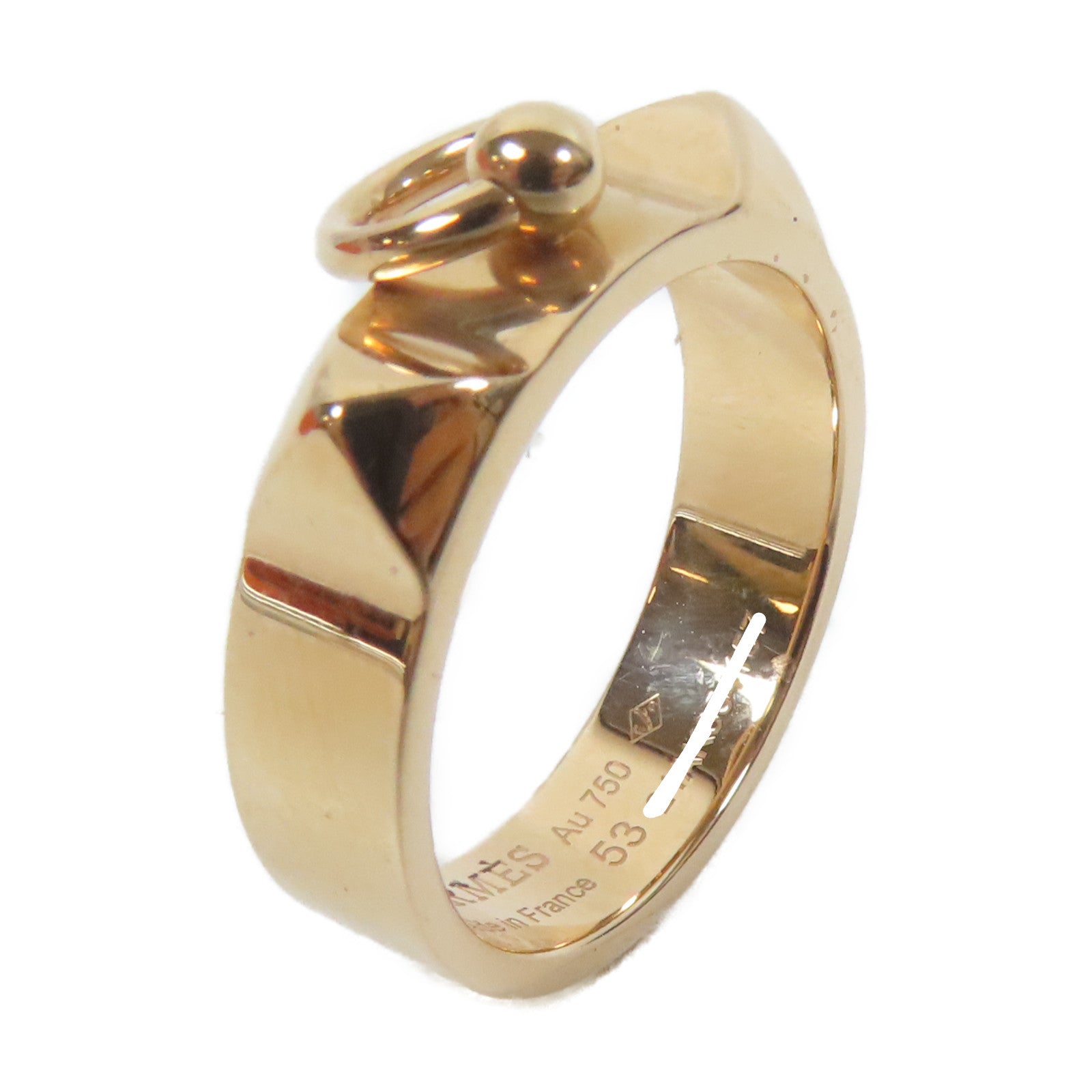 HERMES 18K黃金Colier De Chien Ring戒指US#6.25/Hermes#53