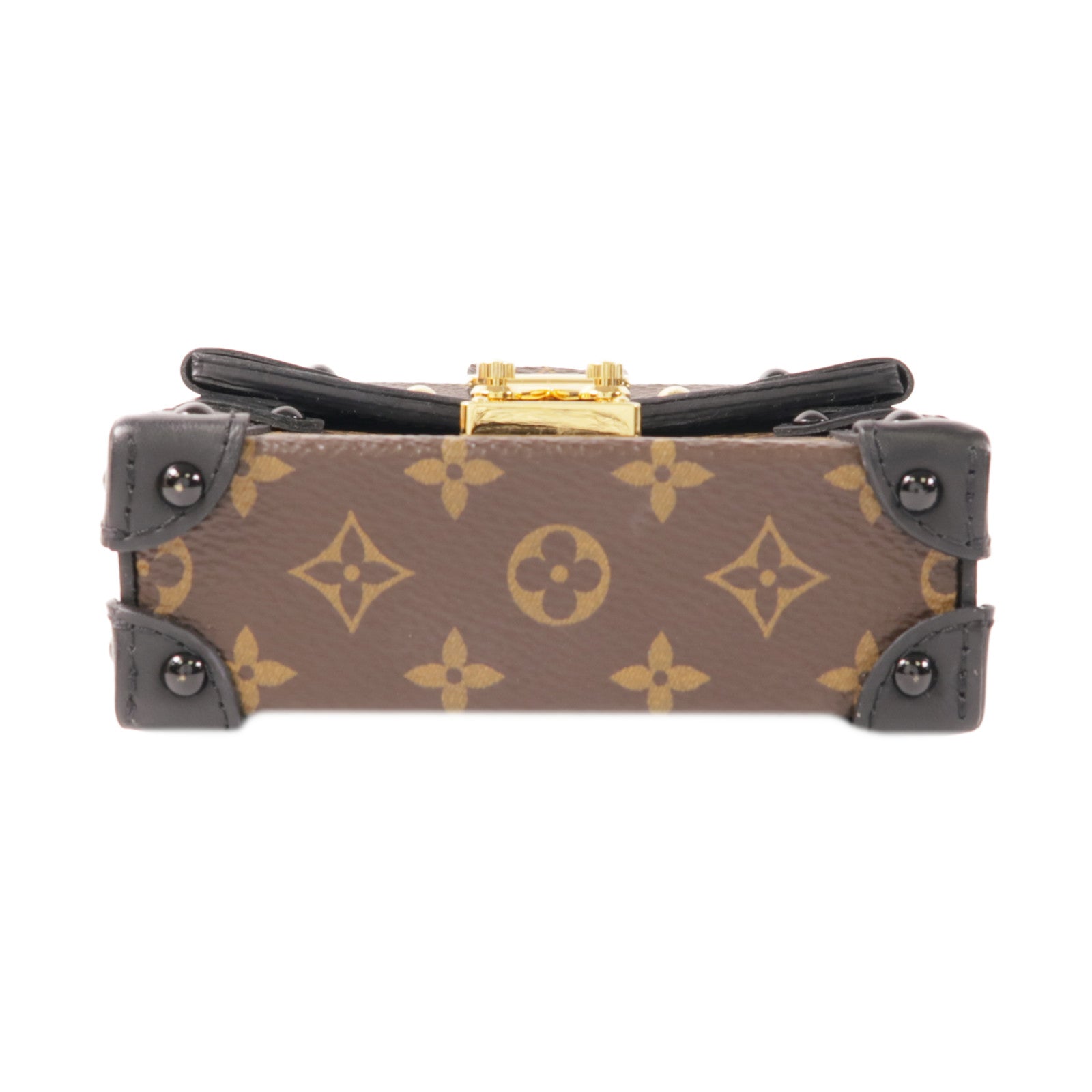 LOUIS VUITTON Monogram Mini Essential Trunk金扣鏈帶肩背袋