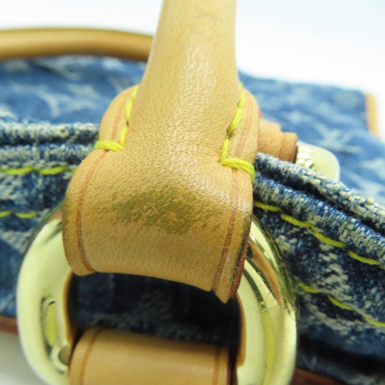 LOUIS VUITTON Monogram DenimFlat Shopper Tote金扣手挽袋蓝色