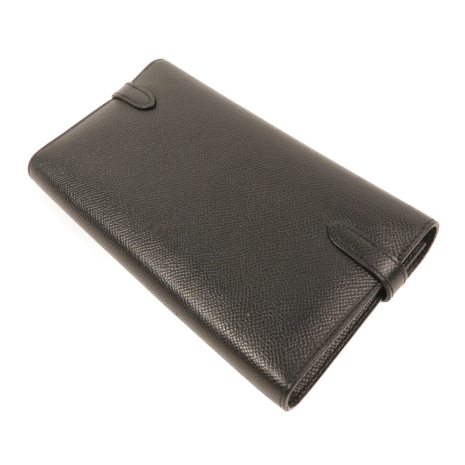 HERMES Epsom皮革Kelly Wallet長錢包Noir