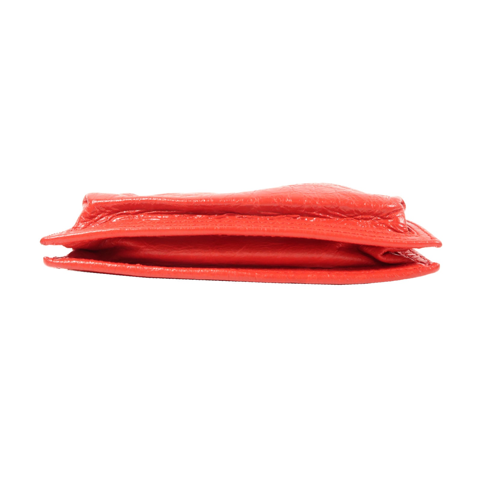 BALENCIAGA 牛皮皮革Shoulder Bag銀扣肩背袋紅色