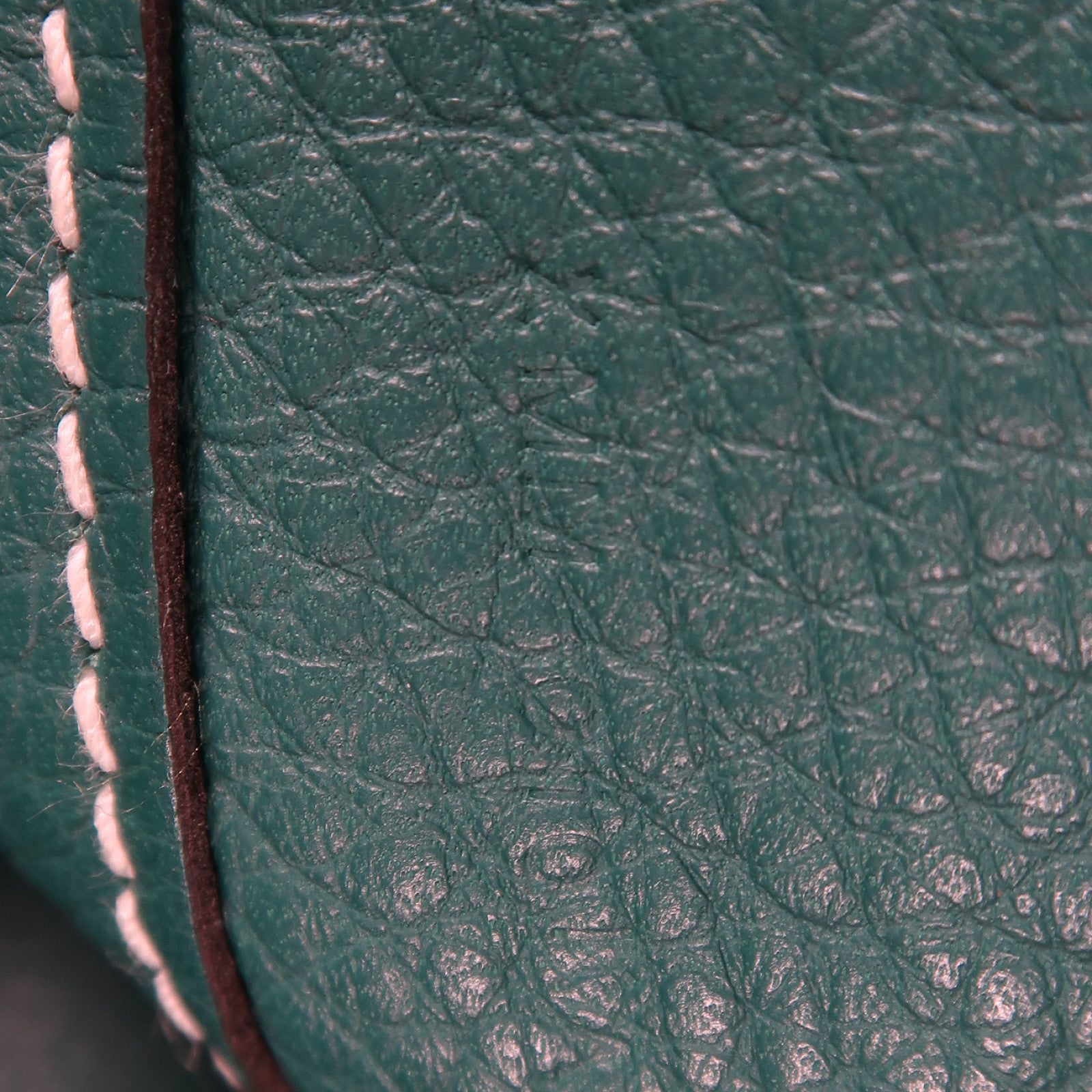 HERMES Clemence皮革Double Sens 45肩背袋藍色/綠色