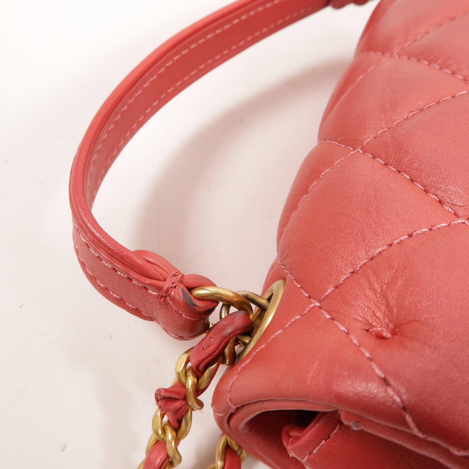 CHANEL 牛皮皮革Chain Shoulder Bag鏈帶手挽肩背兩用袋
