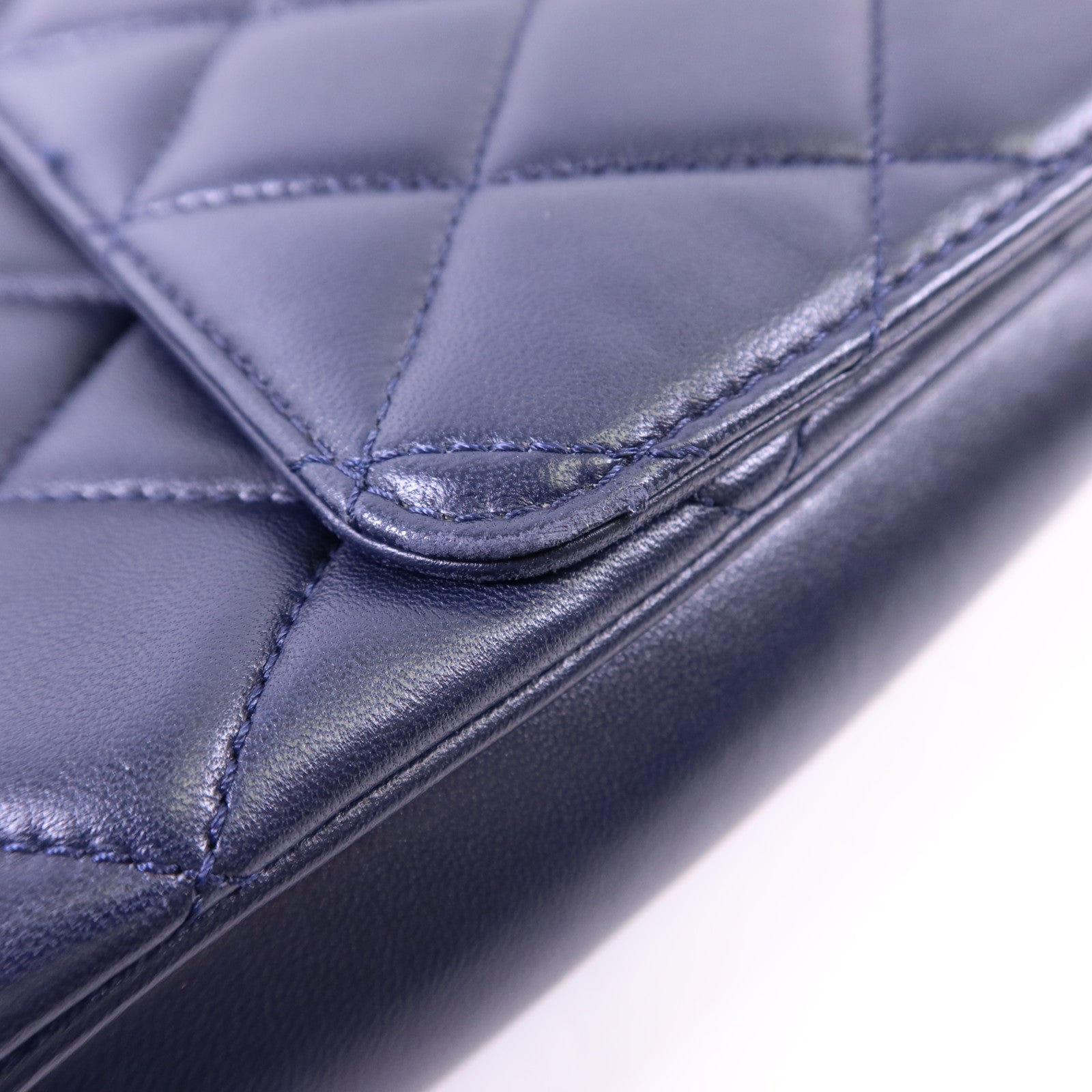 CHANEL 羊皮皮革Large Trendy CC銀扣鏈帶手挽肩背兩用袋