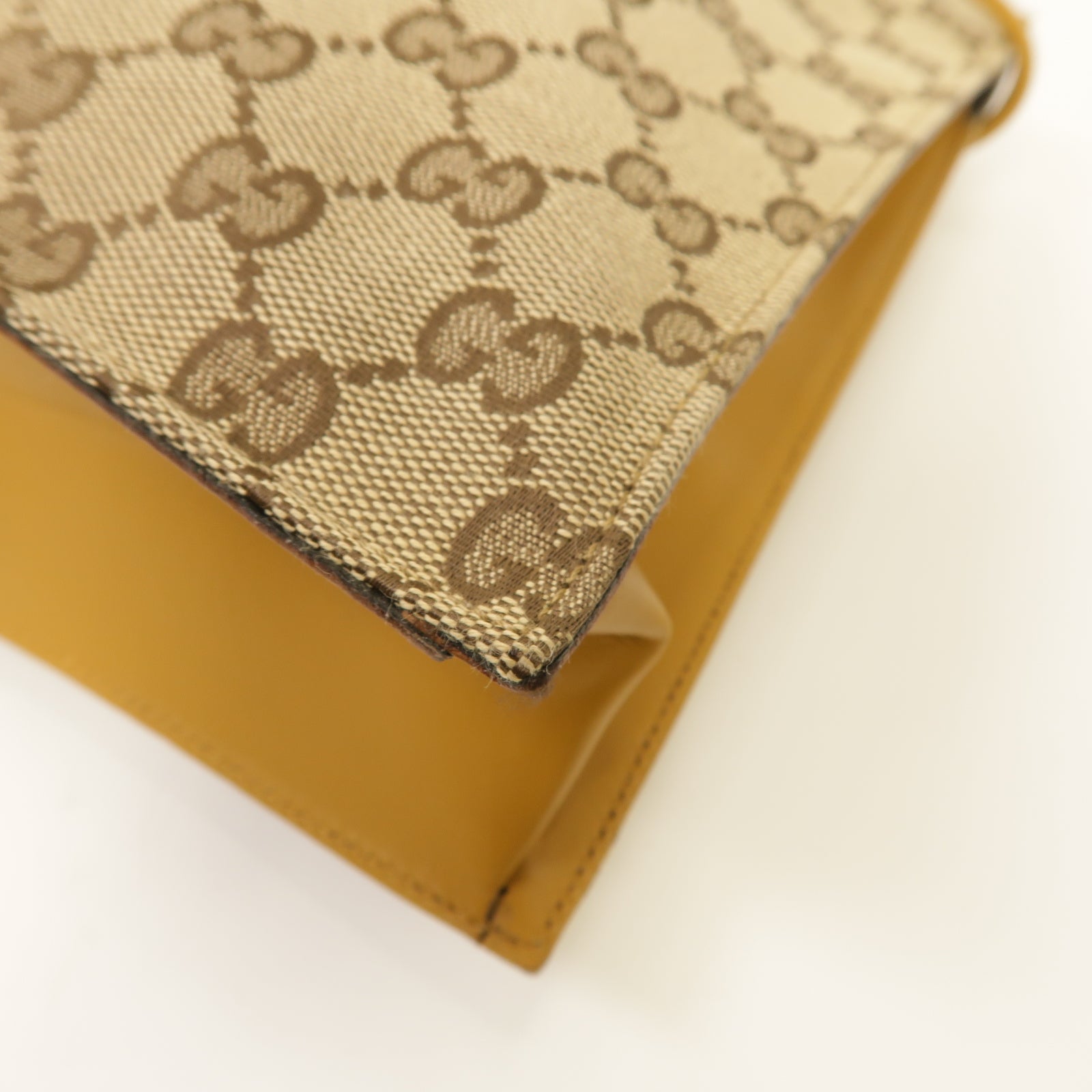 GUCCI 帆布Shoulder Tote Bag金扣肩背袋啡色
