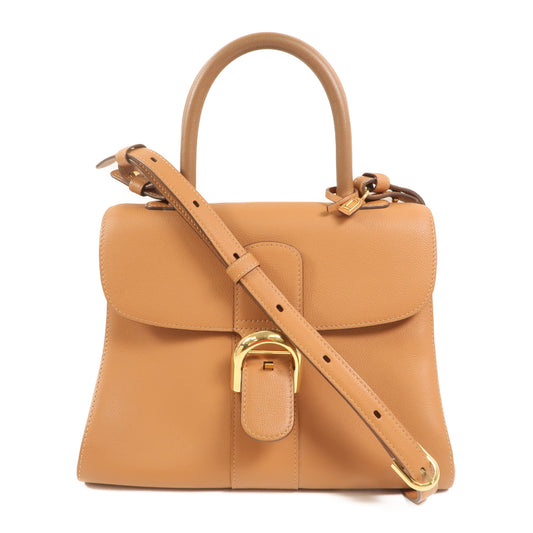 Delvaux 【激減優惠】牛皮皮革Brillant MM金扣手挽肩背兩用袋