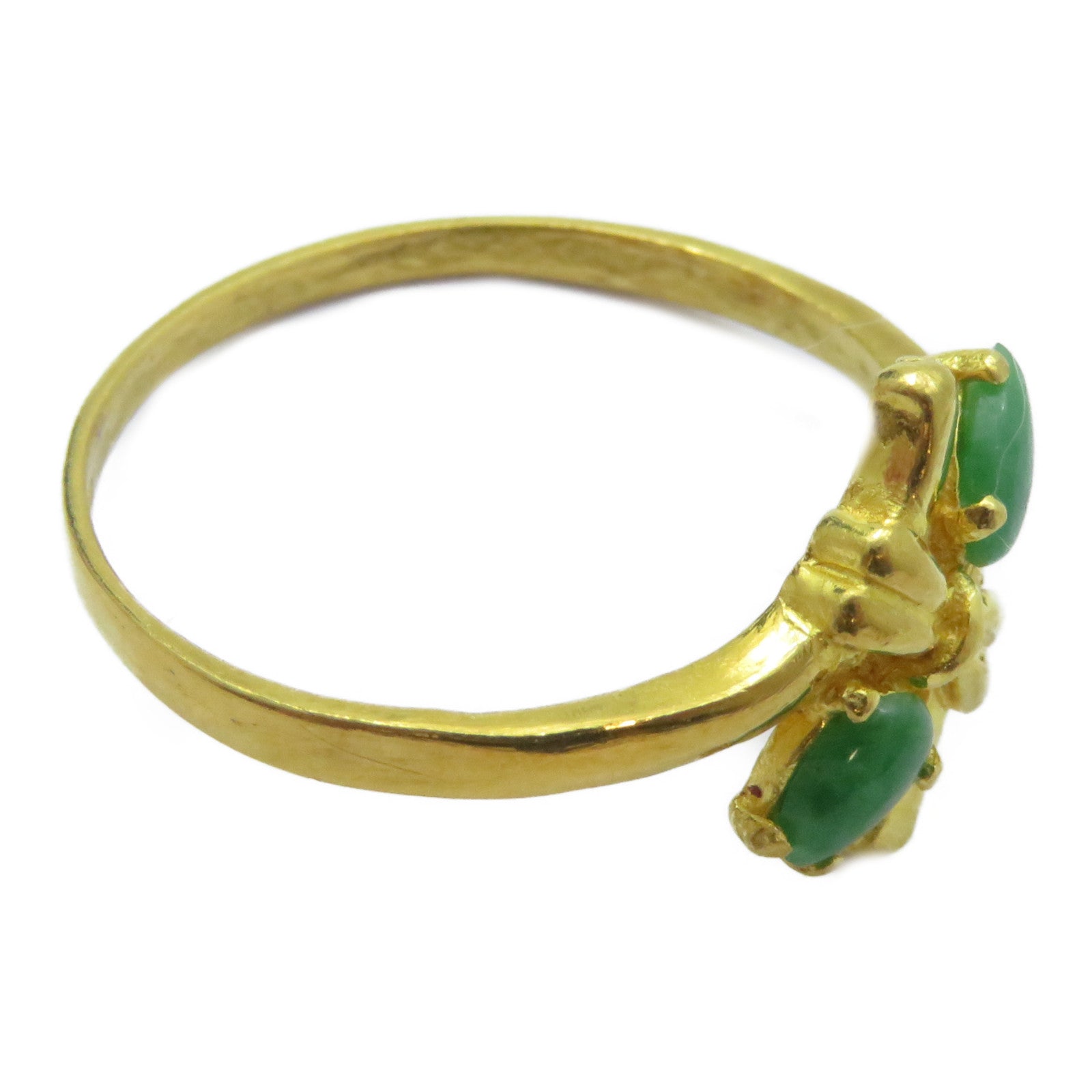 JEWELRY 【激減優惠】24K黃金Jade Ring翡翠戒指US#10.25