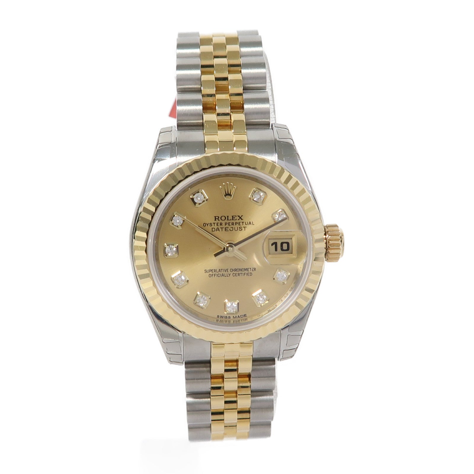 ROLEX DateJust 26mm不鏽鋼/18K黃金手錶自動機芯金色