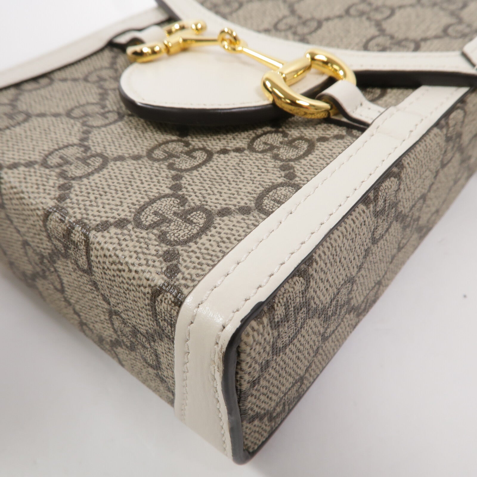 GUCCI 塗層帆布1955 Horsebit Mini肩背袋