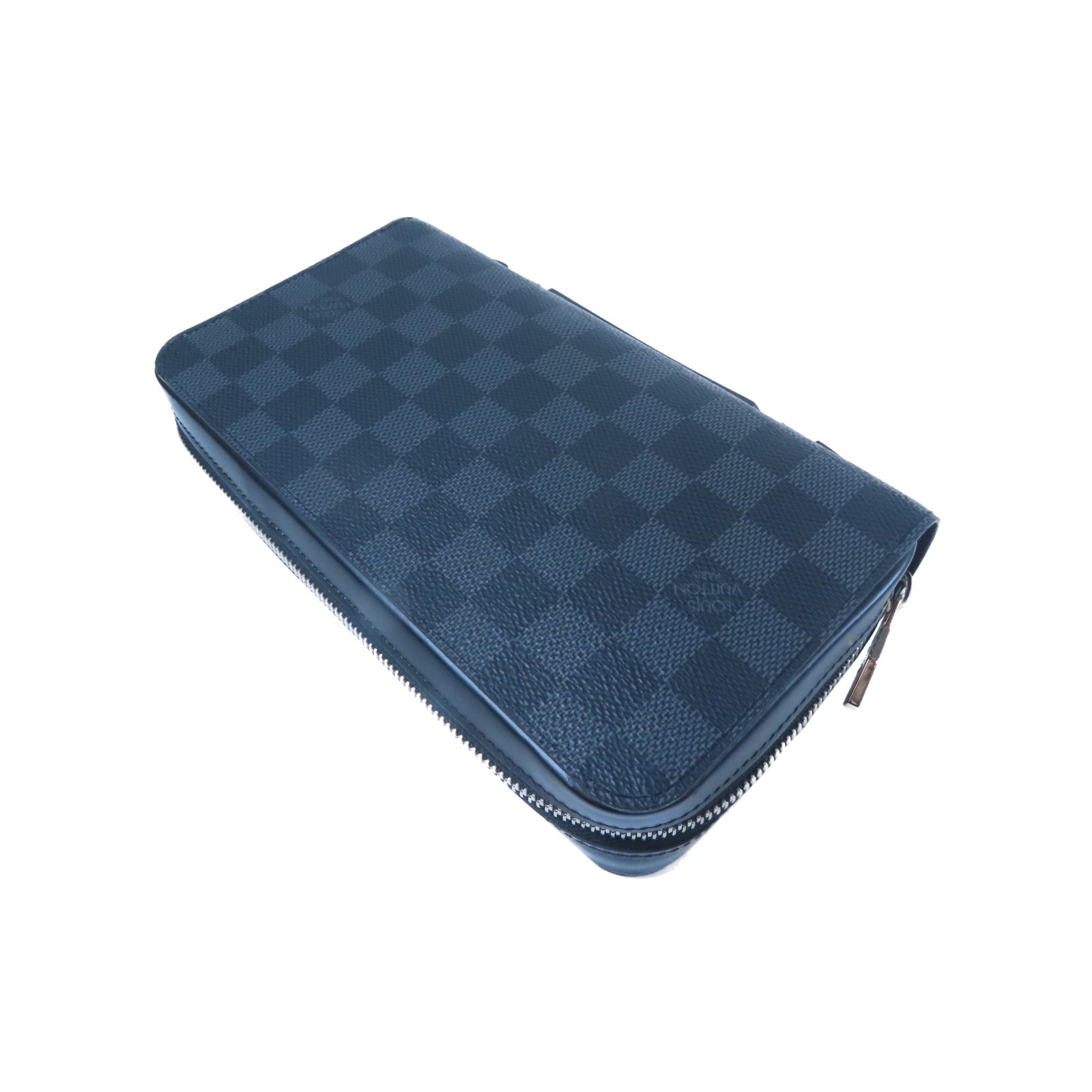 LOUIS VUITTON 【激減優惠】Damier Graphite Zippy XL銀扣長錢包黑色
