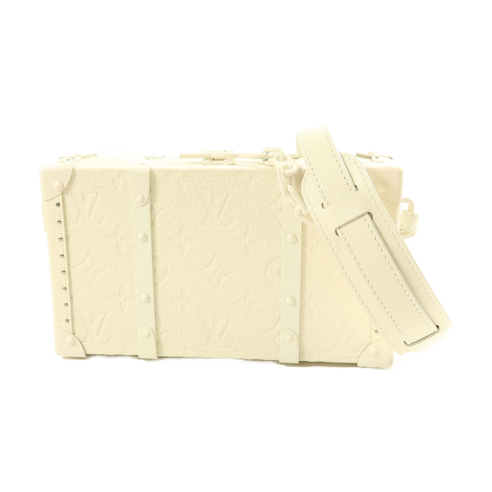 LOUIS VUITTON LV Trunk 2Way Shoulder Hand Bag Monogram M20153 White