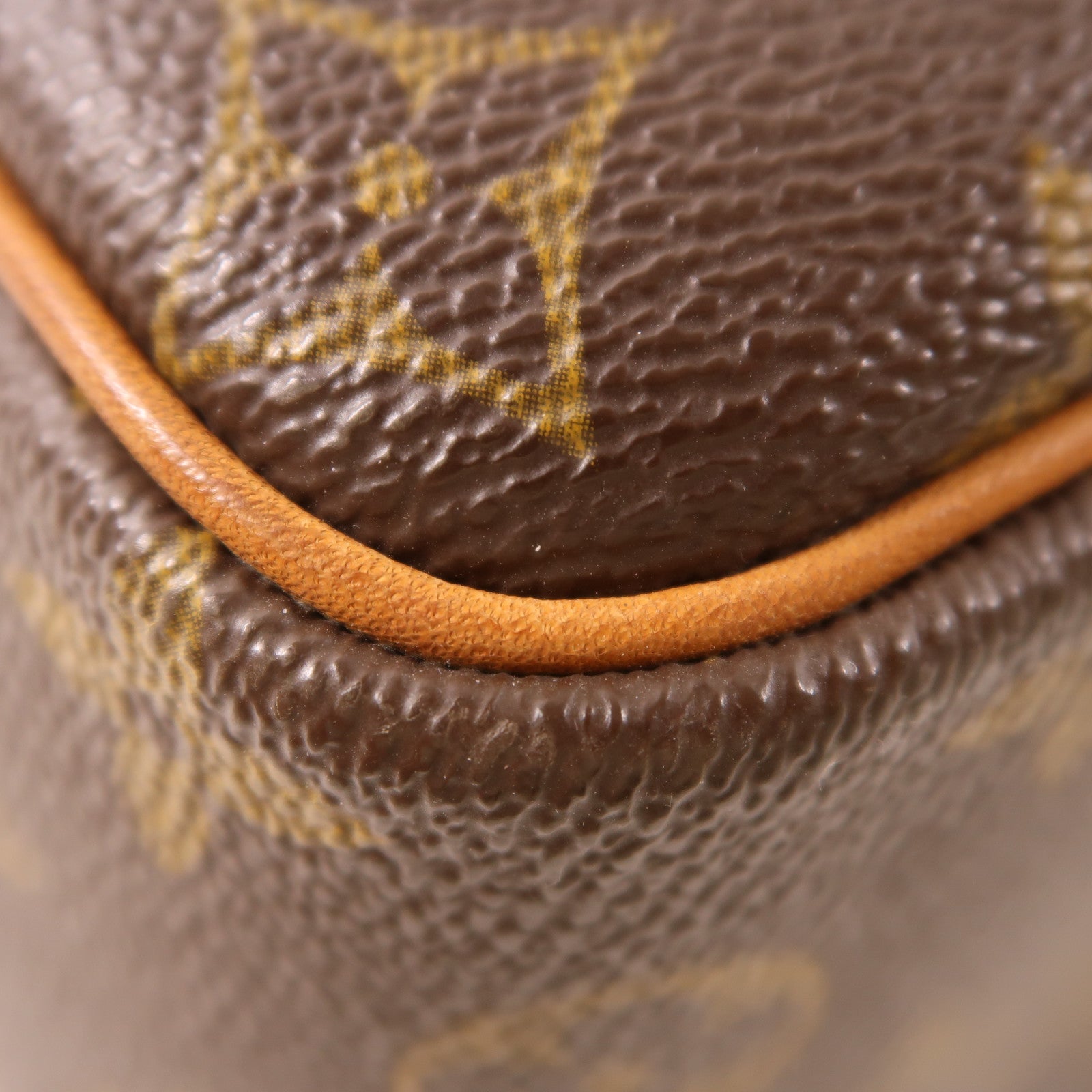 LOUIS VUITTON Monogram Deauville金扣手挽袋棕色