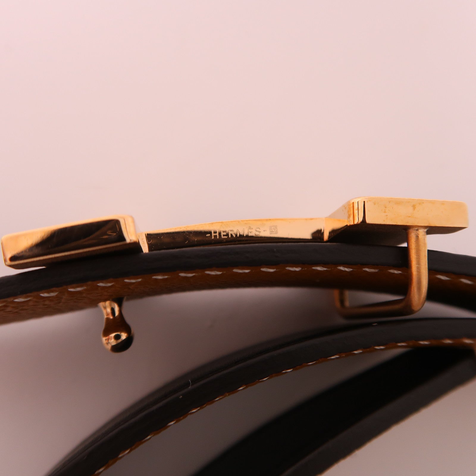 HERMES Epsom皮革Belt 70cm皮帶89 Noir